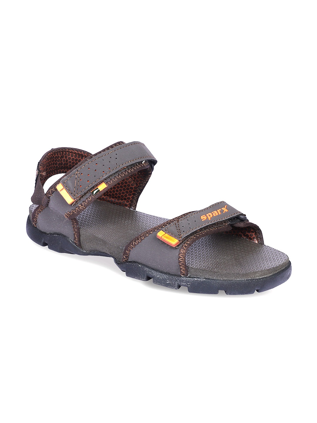 

Sparx Men Velcro Floater Sports Sandals, Brown