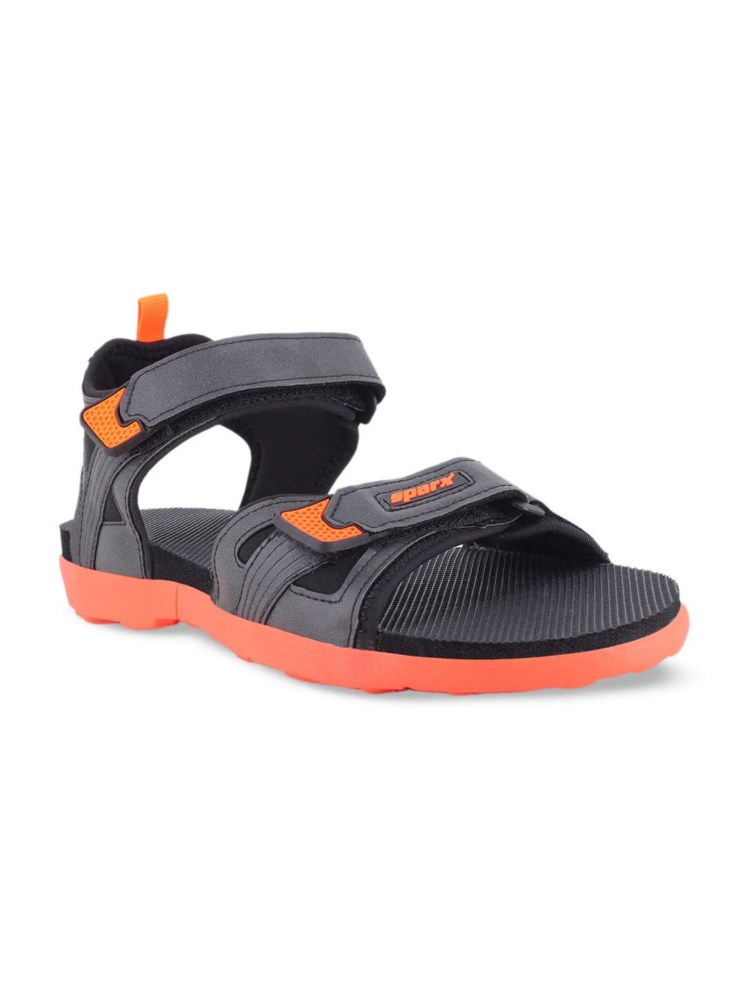 

Sparx Men Velcro Floater Sports Sandals, Black