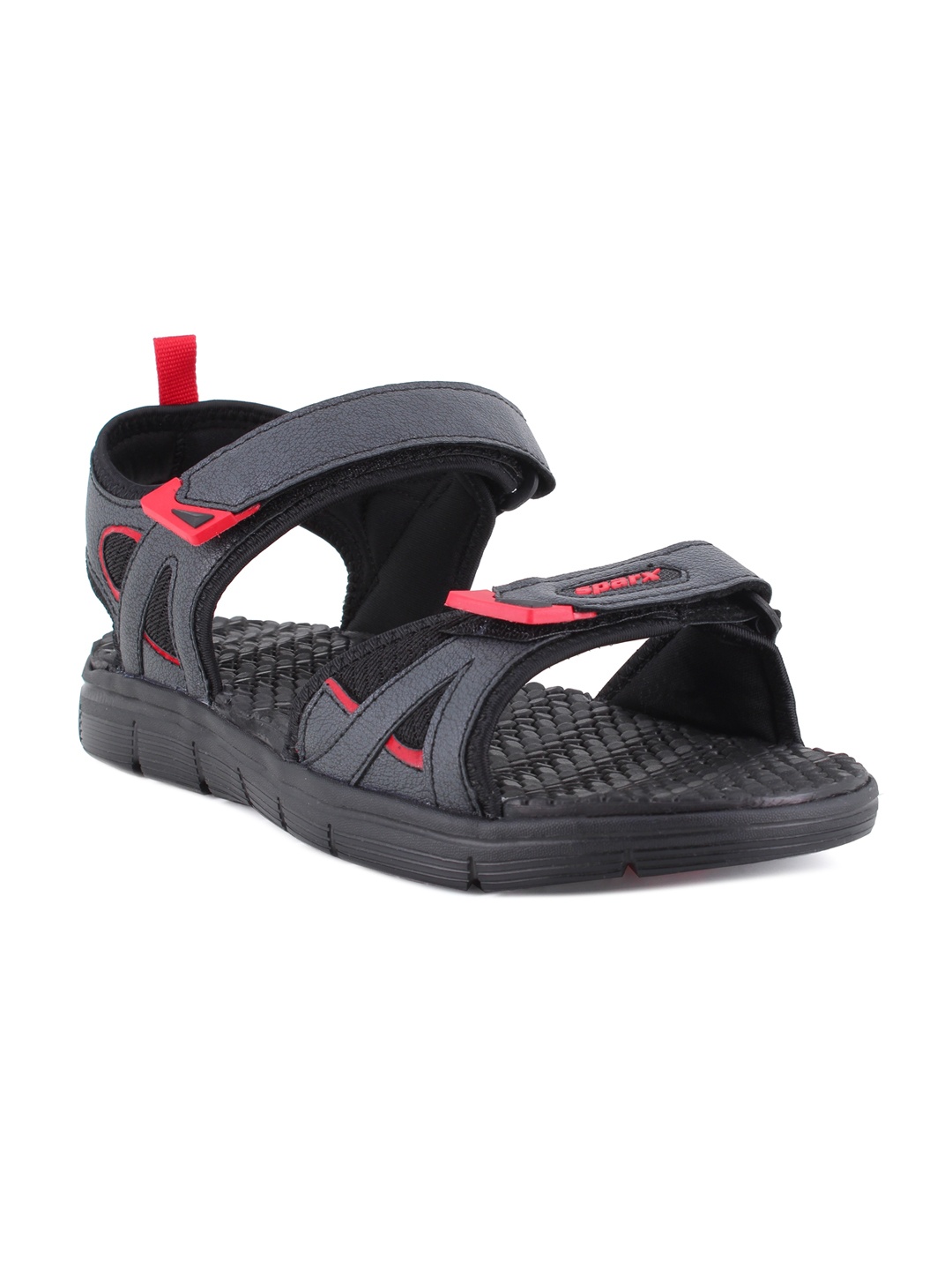 

Sparx Men Velcro Floater Sports Sandals, Black