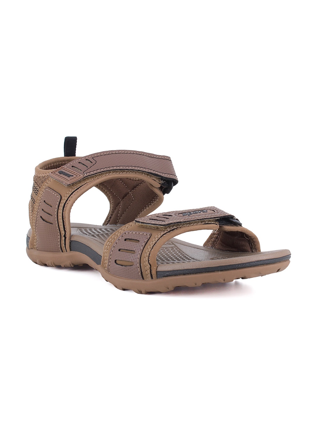 

Sparx Men Velcro Floater Sports Sandals, Camel brown