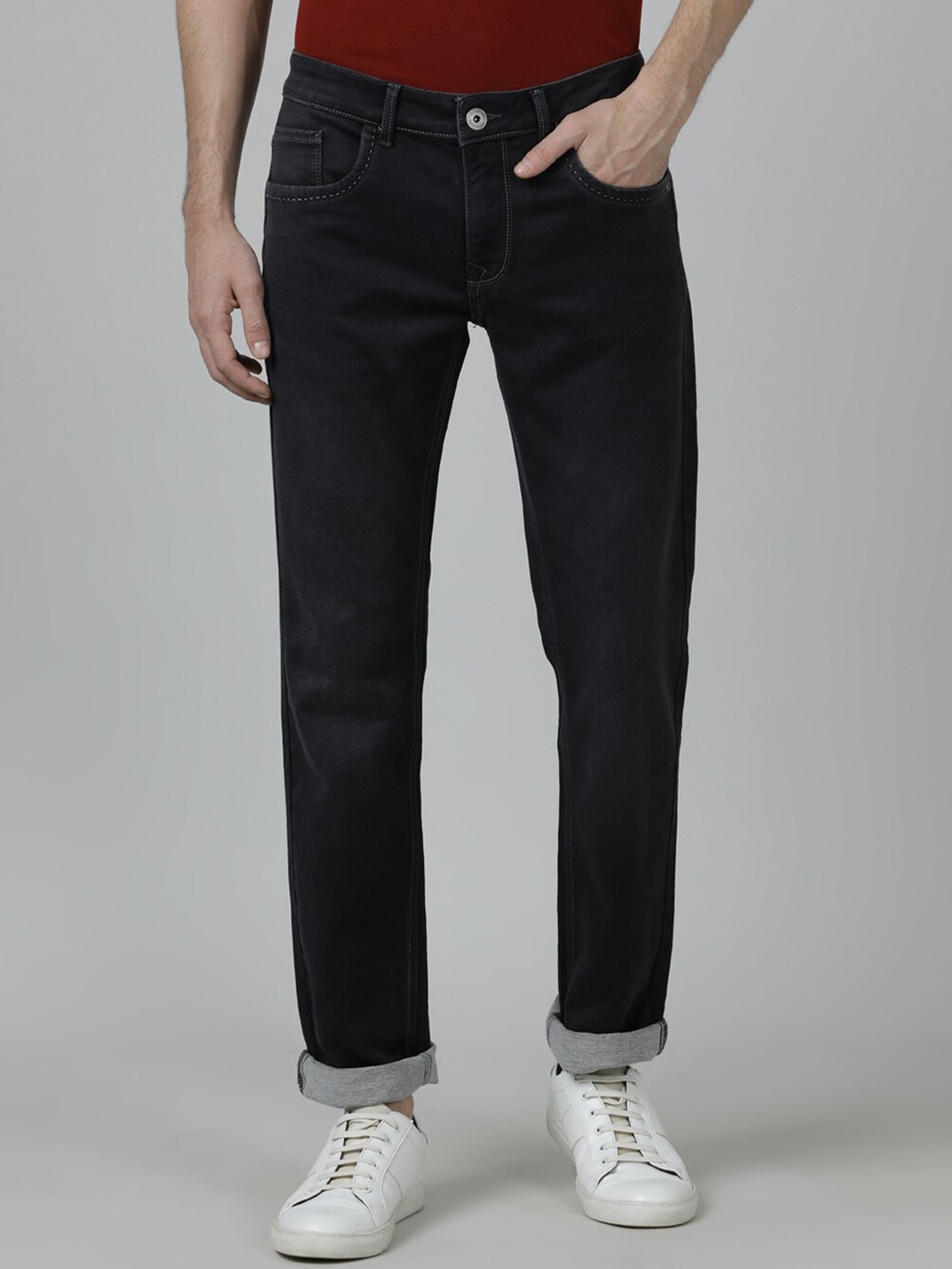 

Crocodile Men Stretchable Cotton Jeans, Black