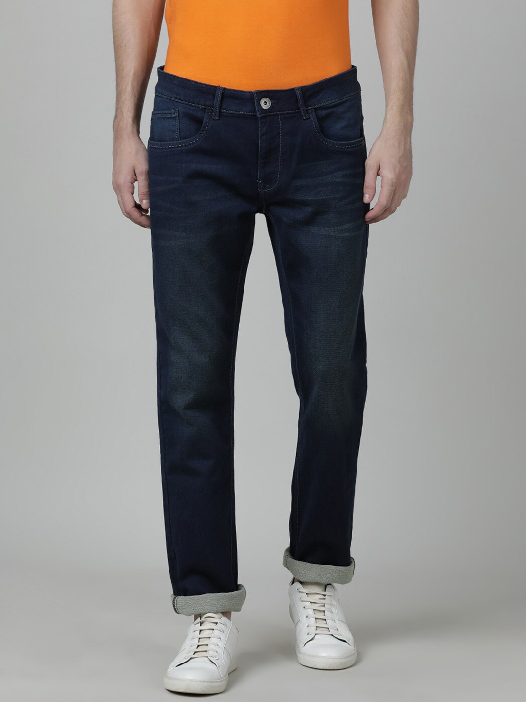 

Crocodile Men Mid-Rise light Fade Stretchable Jeans, Blue