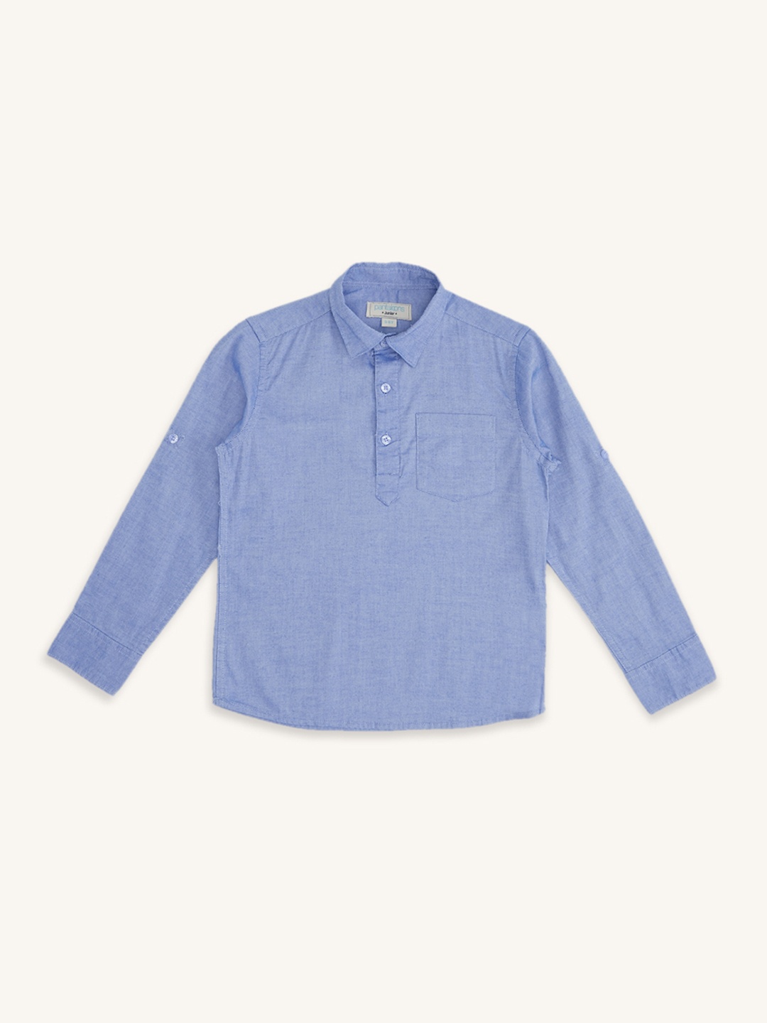 

Pantaloons Junior Boys Casual Cotton Shirt, Blue