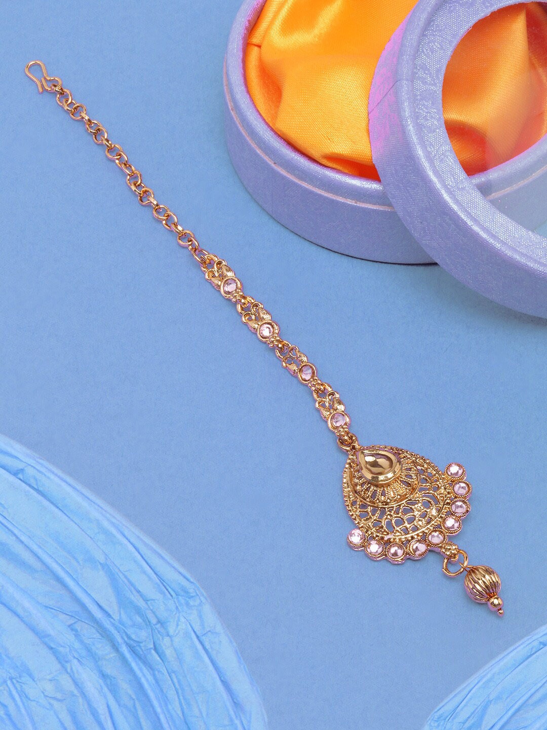 

Anouk Gold-Plated Kundan Studded Maang Tikka