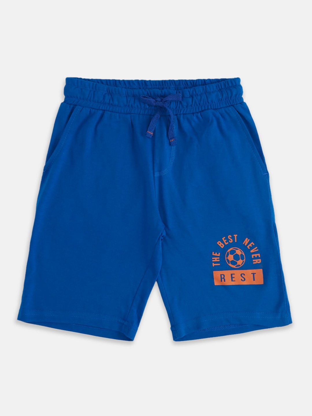 

Pantaloons Junior Boys Mid-Rise Cotton Shorts, Blue