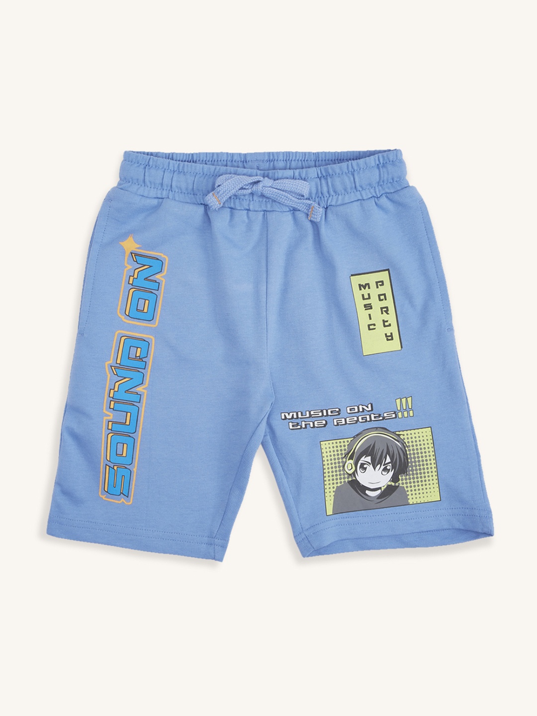 

Pantaloons Junior Boys Cotton Printed Shorts, Blue