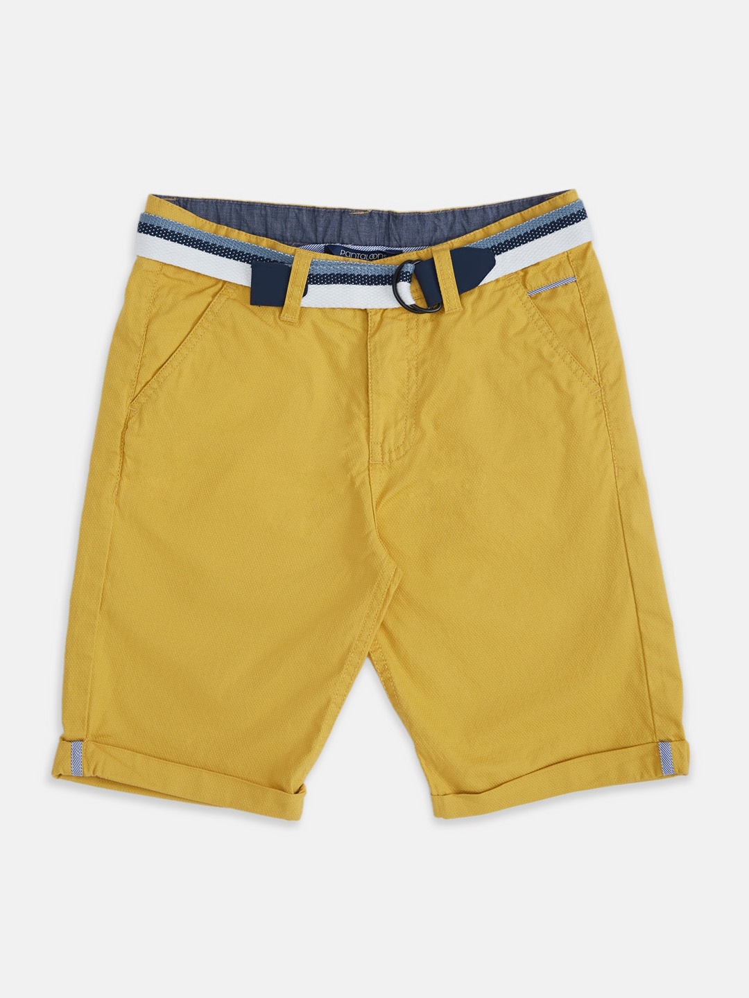 

Pantaloons Junior Boys Cotton Regular Fit Chino Shorts, Yellow