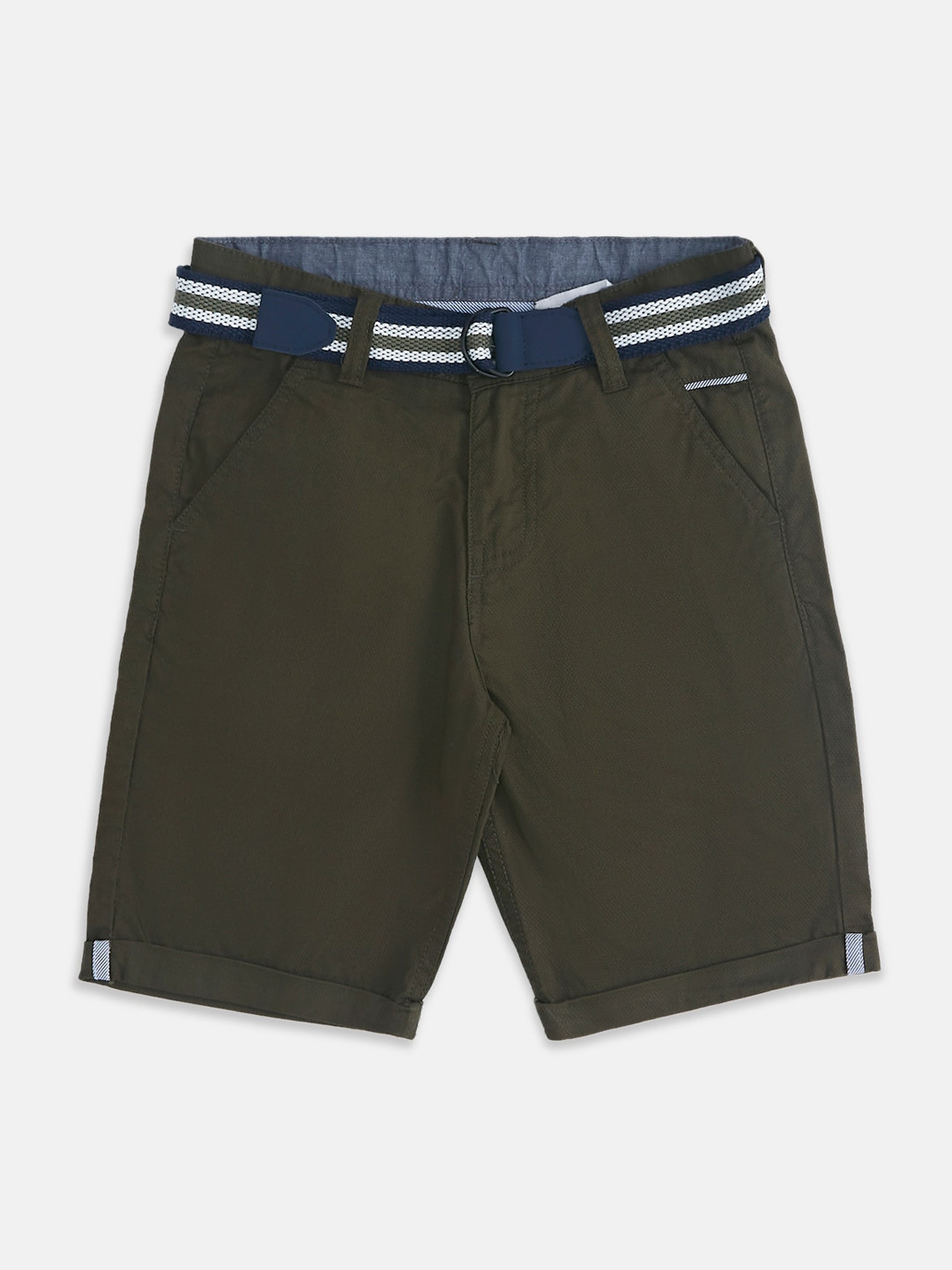 

Pantaloons Junior Boys Cotton Shorts, Olive