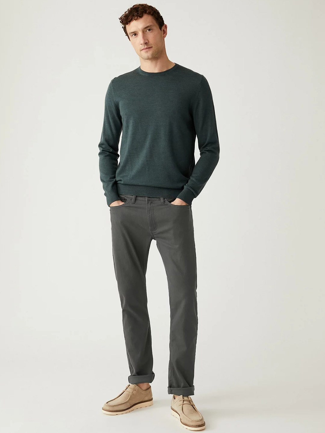 

Marks & Spencer Men Slim Fit Cotton Jeans, Grey