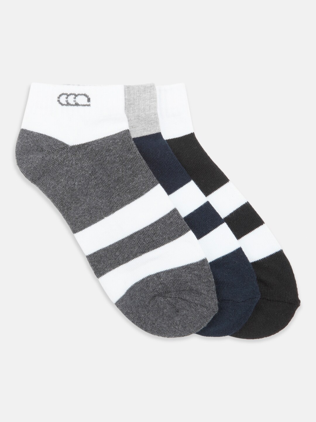 

Ajile by Pantaloons Men Pack Of 3 Cotton Assorted Ankle-Length Socks