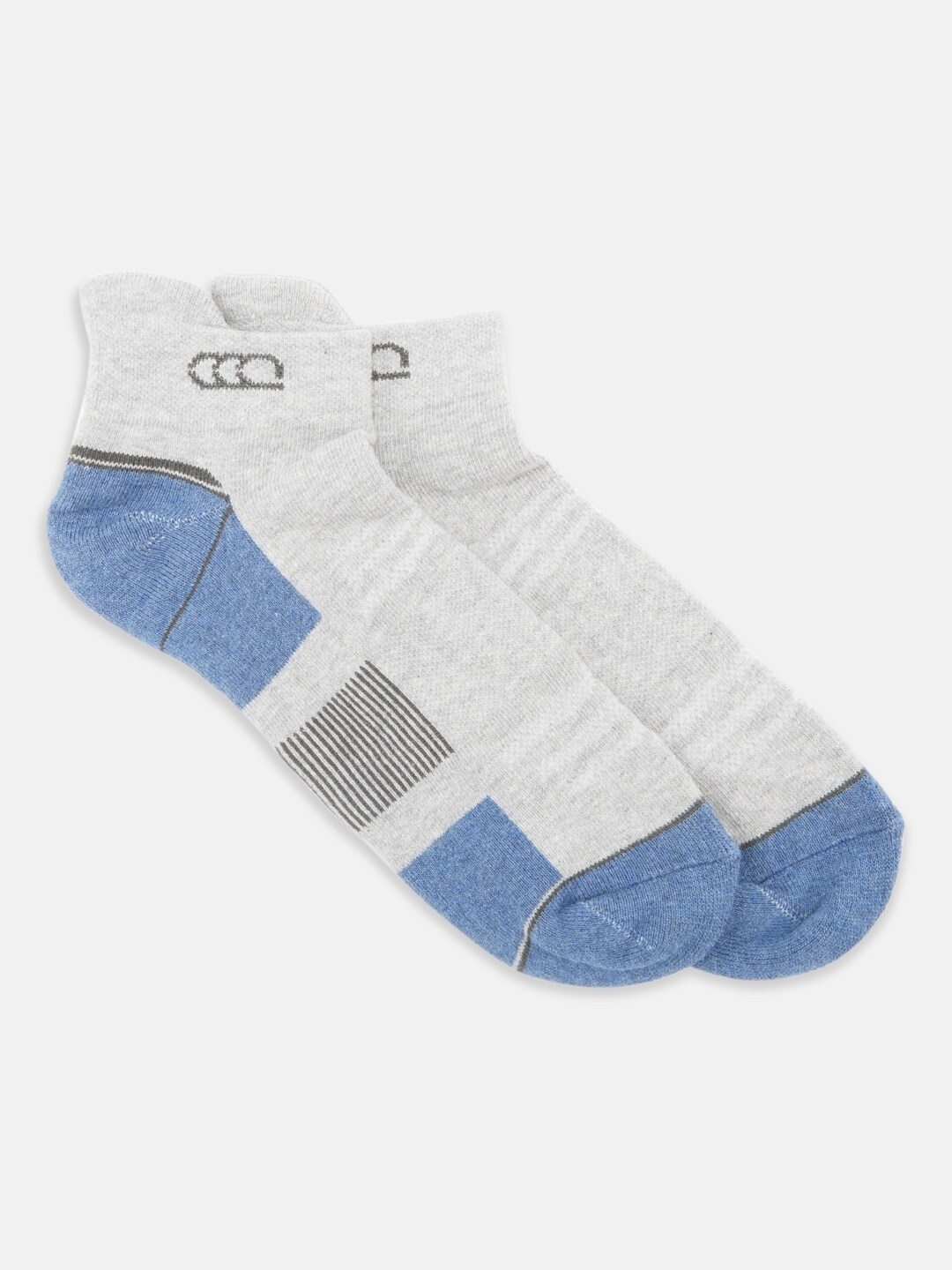 

Ajile by Pantaloons Men Ankle Length Cotton Socks, Grey