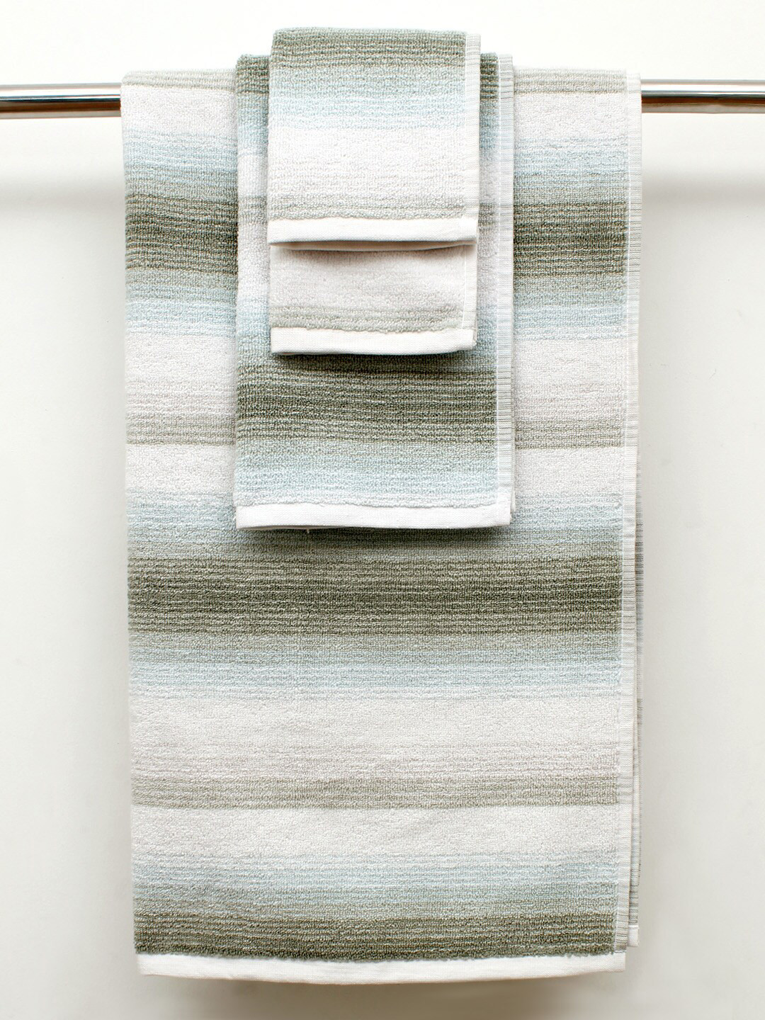 

AVI Living 4-Pcs Green Striped 500GSM Cotton Towel Set