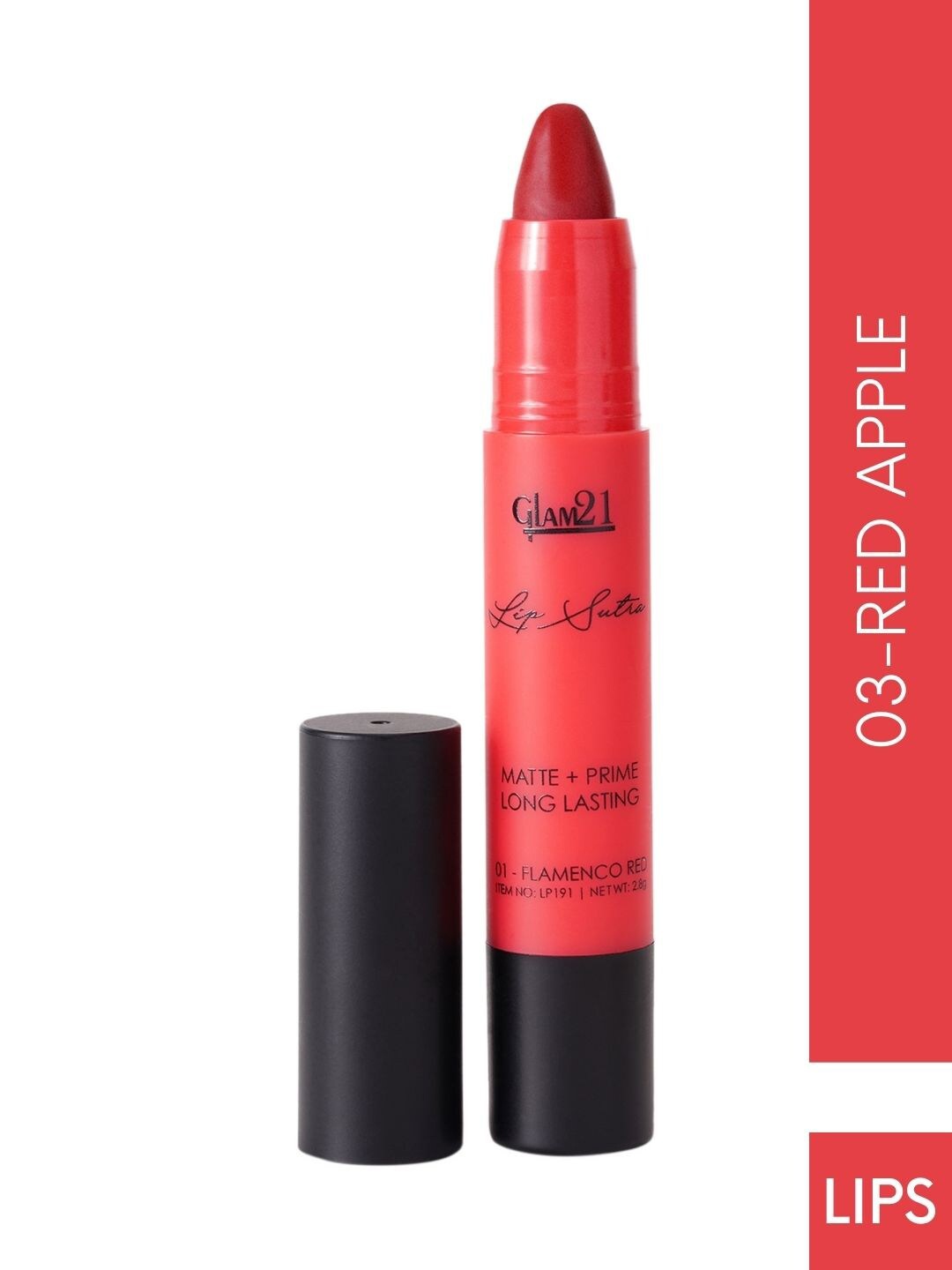 

GLAM21 Lip Sutra Non-Transfer & Long Lasting Crayon Lipstick 2.8 g- Red Apple 03