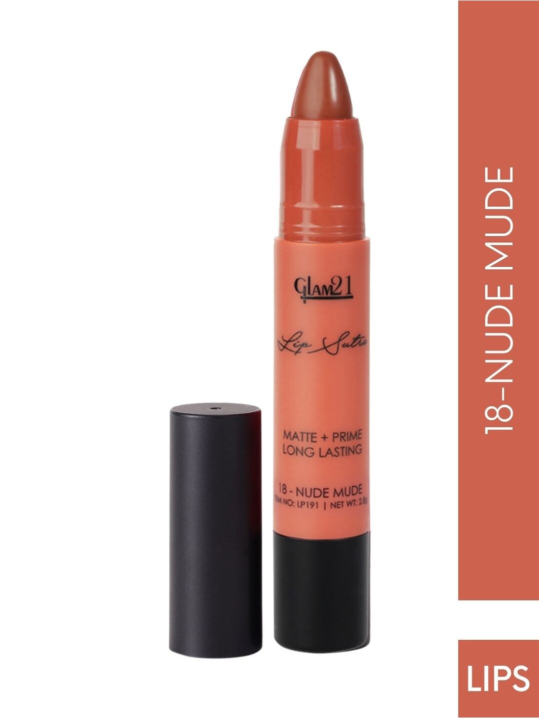 

GLAM21 Lip Sutra Non-Transfer Crayon Lipstick 2.8 g- Nude Mude 08, Brown