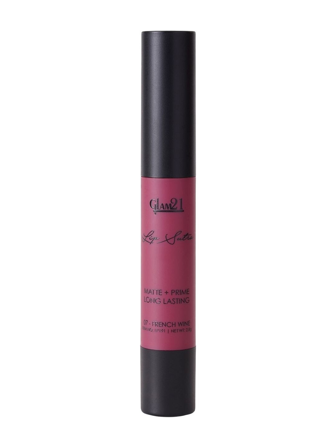 

GLAM21 Lip Sutra Non-Transfer Crayon Lipstick 2.8 g-French Wine 07, Purple