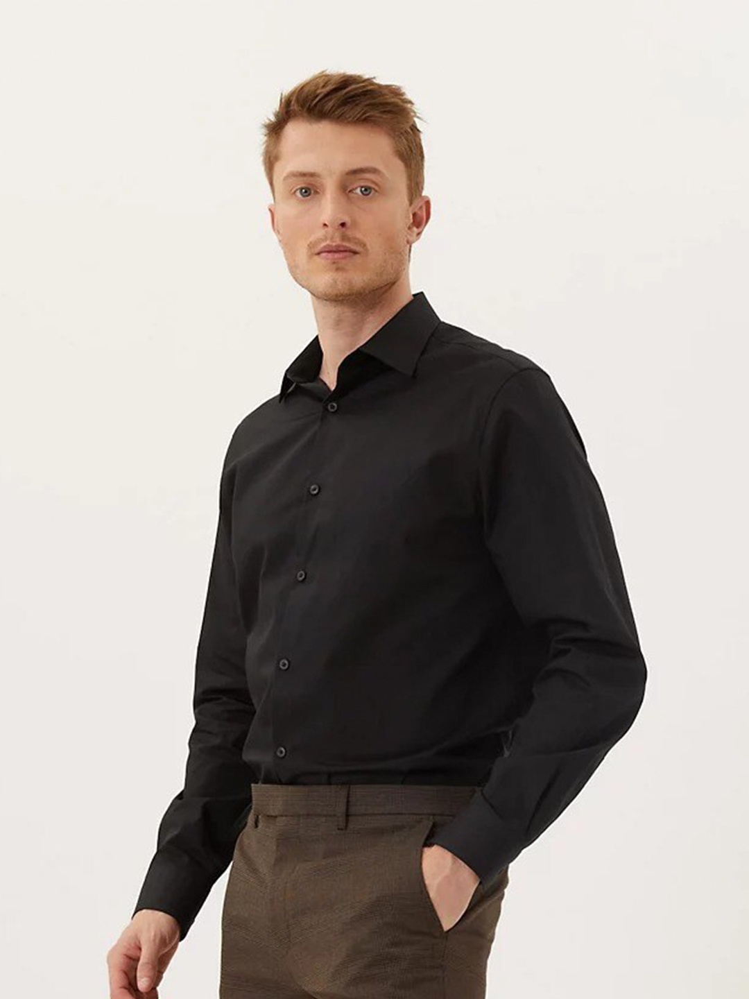 

Marks & Spencer Men Casual Pure Cotton Shirt, Black