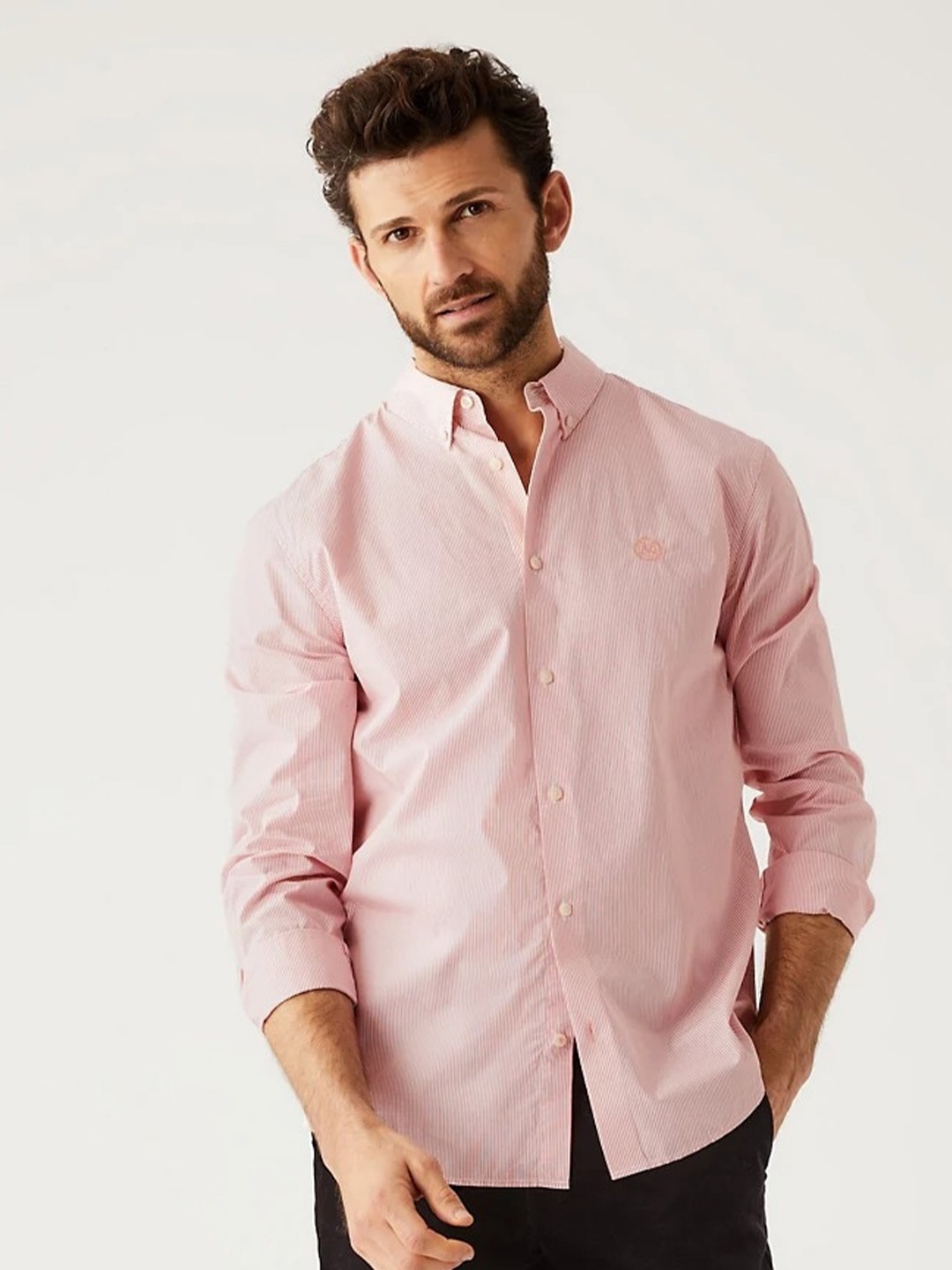 

Marks & Spencer Men Casual Pure Cotton Shirt, Pink