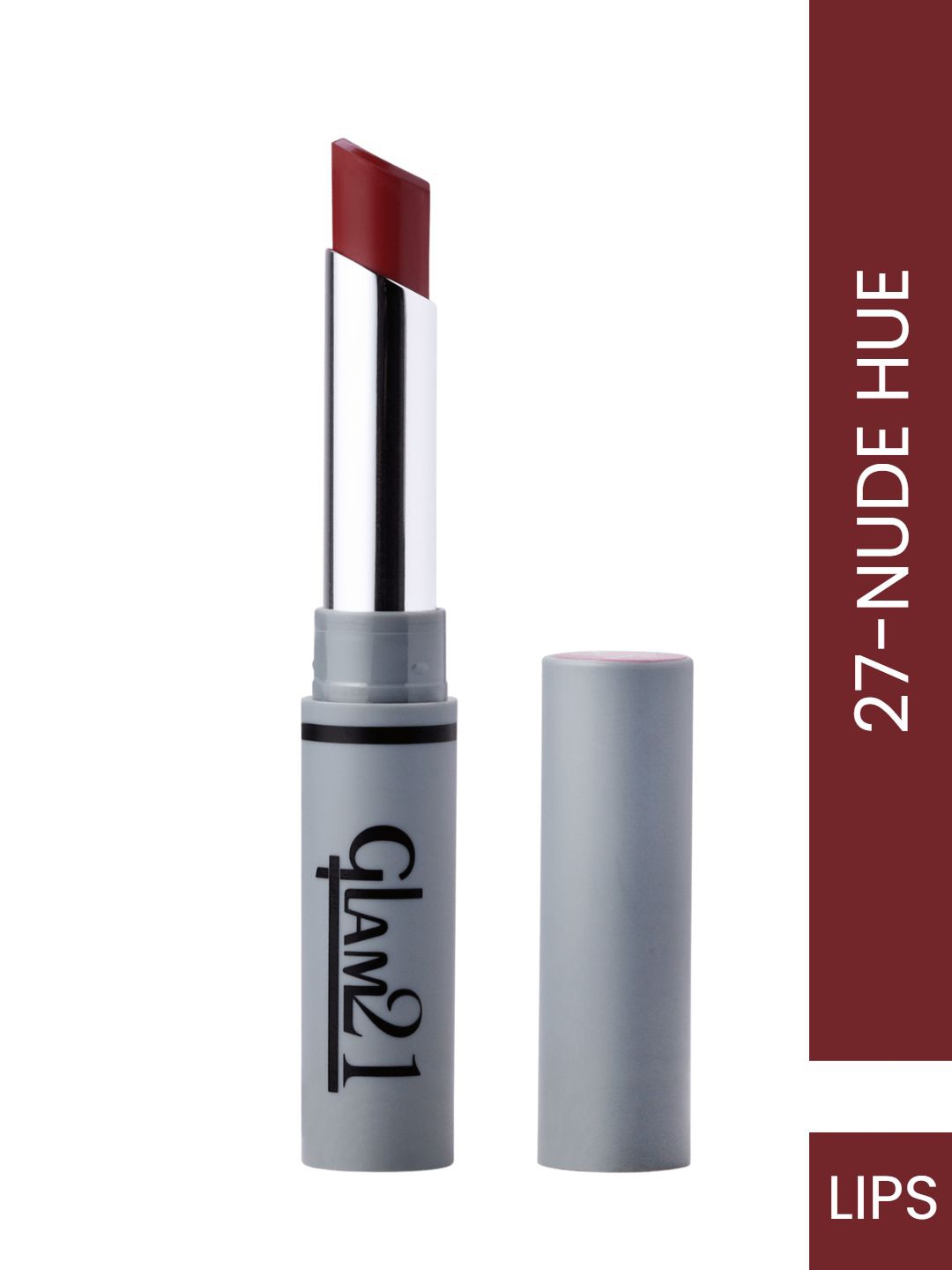 

GLAM21 Long Lasting Non-Transfer Creamy Matte Lipstick 2.8 g - Nude Hue-27, Maroon