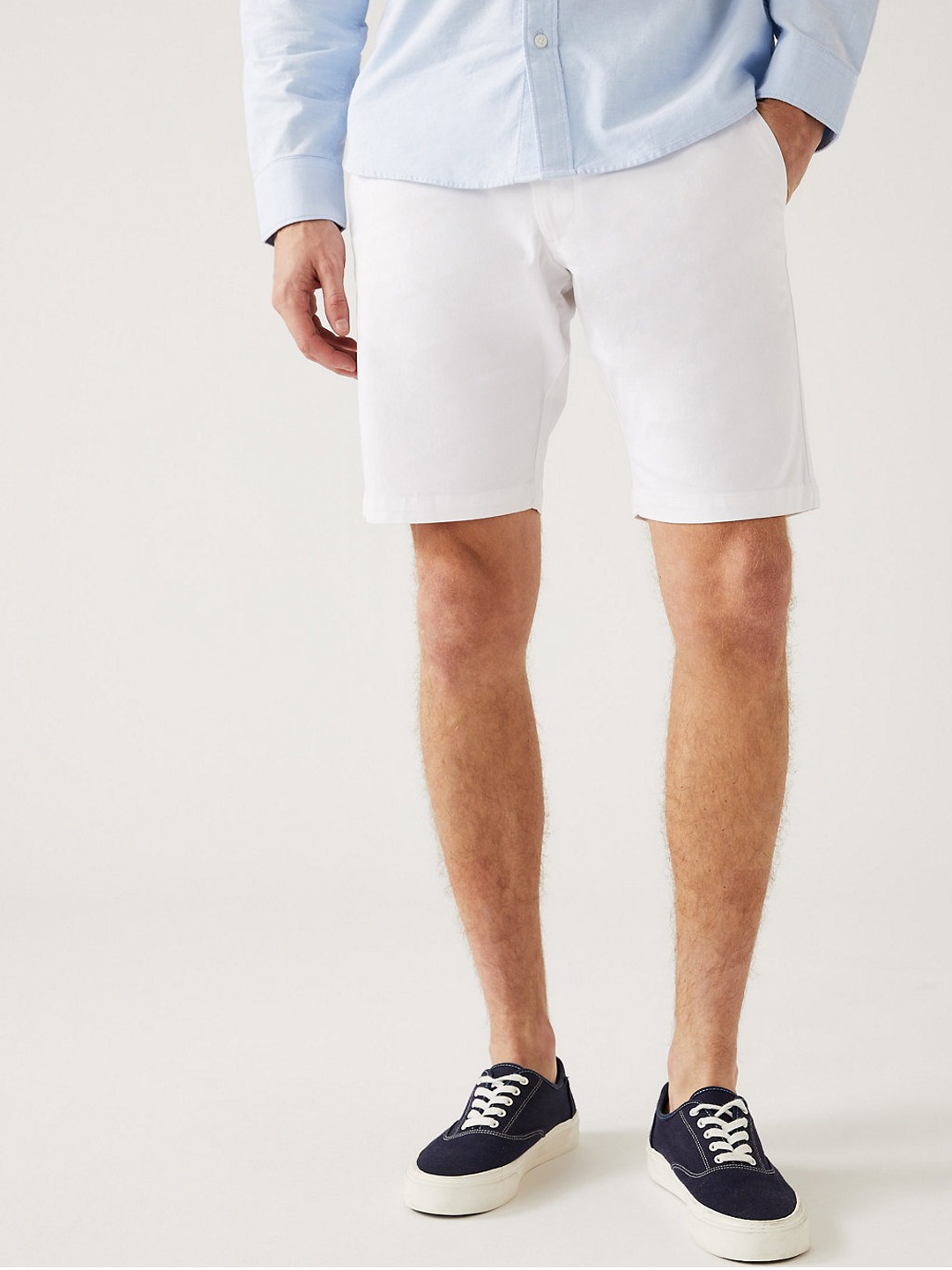 

Marks & Spencer Men Mid Rise Regular Fit Shorts, White