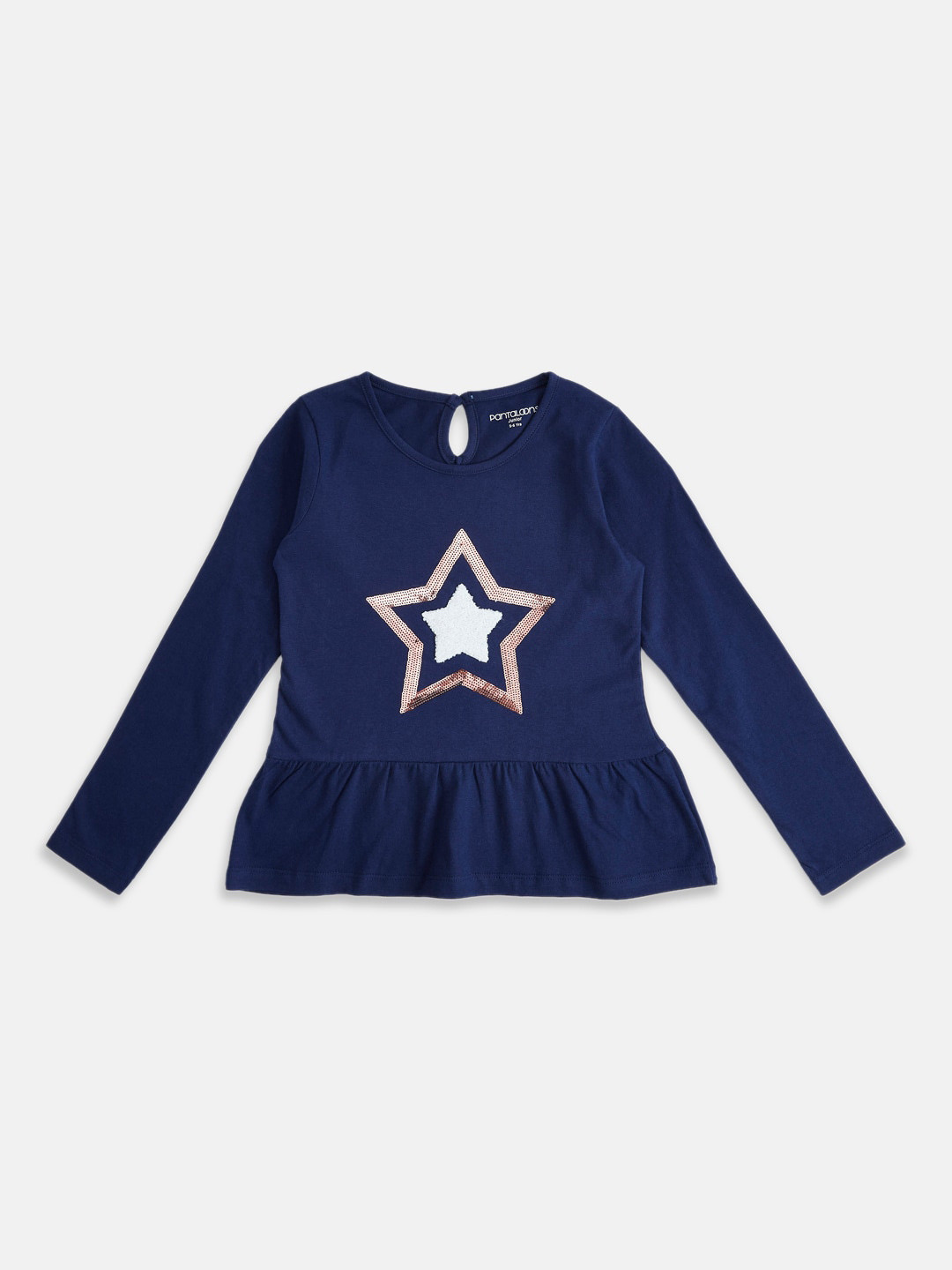 

Pantaloons Junior Geometric Print Top, Navy blue
