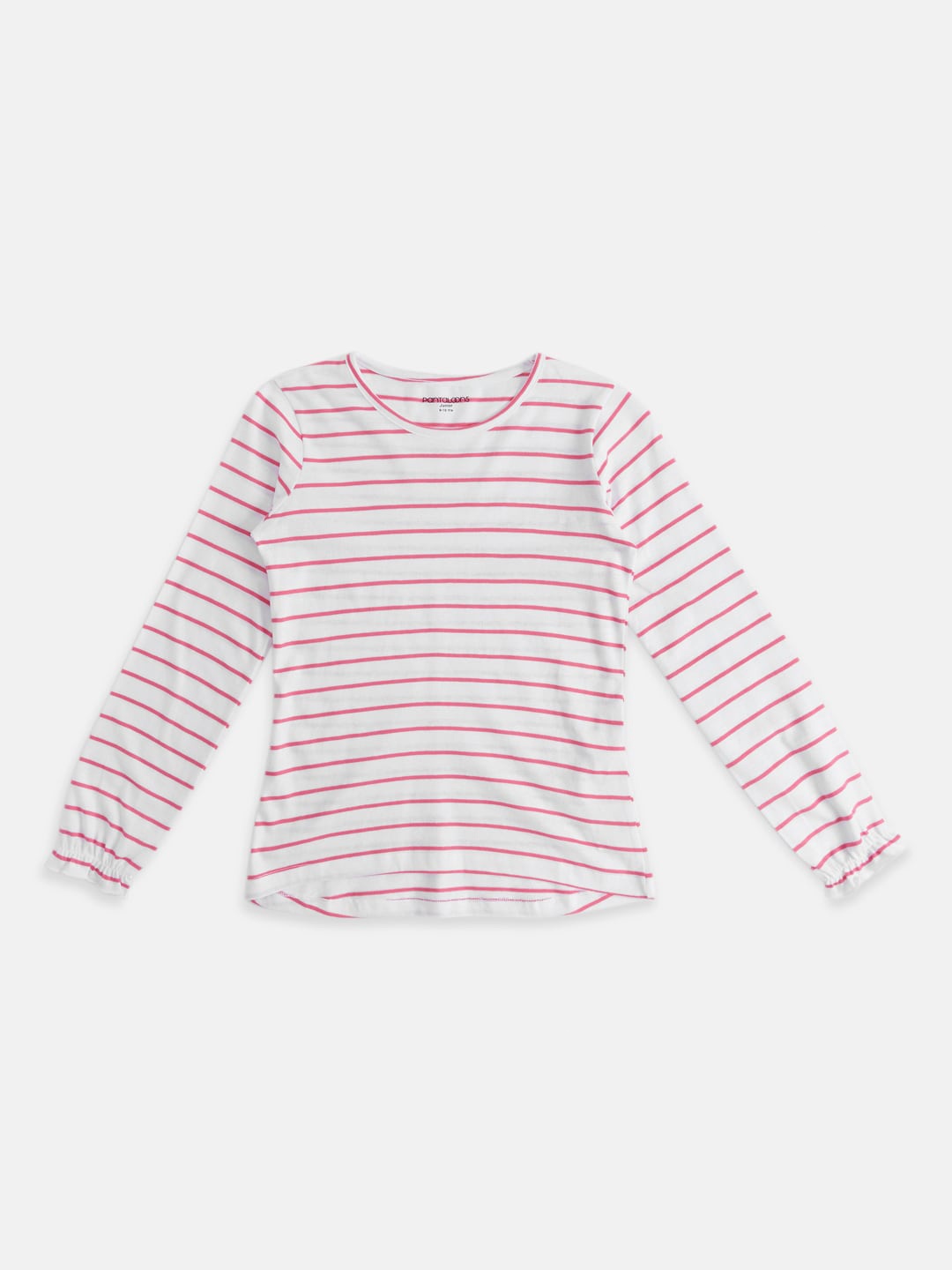 

Pantaloons Junior Girls Striped Cotton Top, Pink