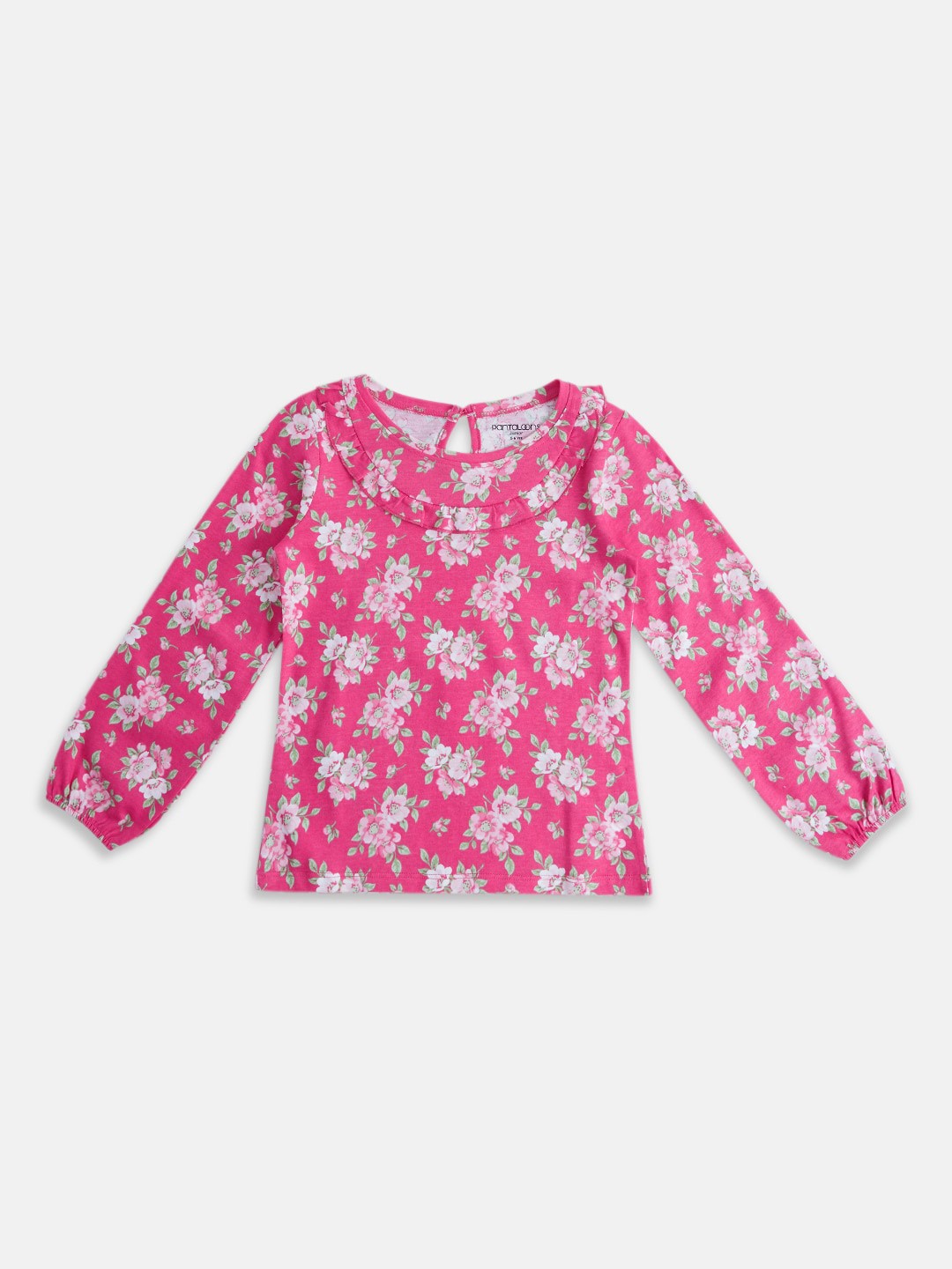 

Pantaloons Junior Girls Floral Print Cotton Top, Pink