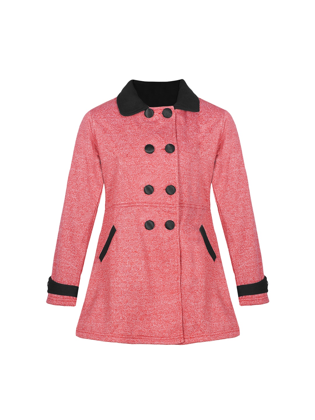 

Naughty Ninos Girls Red Solid Double-Breasted Tailored Jacket