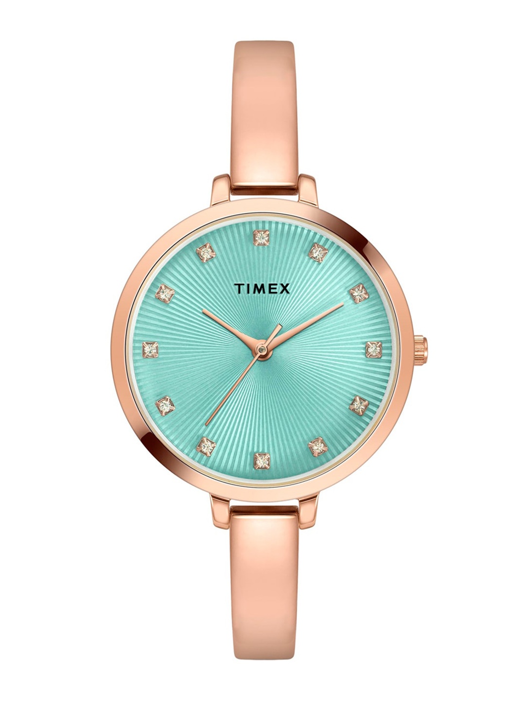 

Timex Women Brass Dial & Stainless Steel Bracelet Style Straps Analogue Watch TWEL12822, Blue