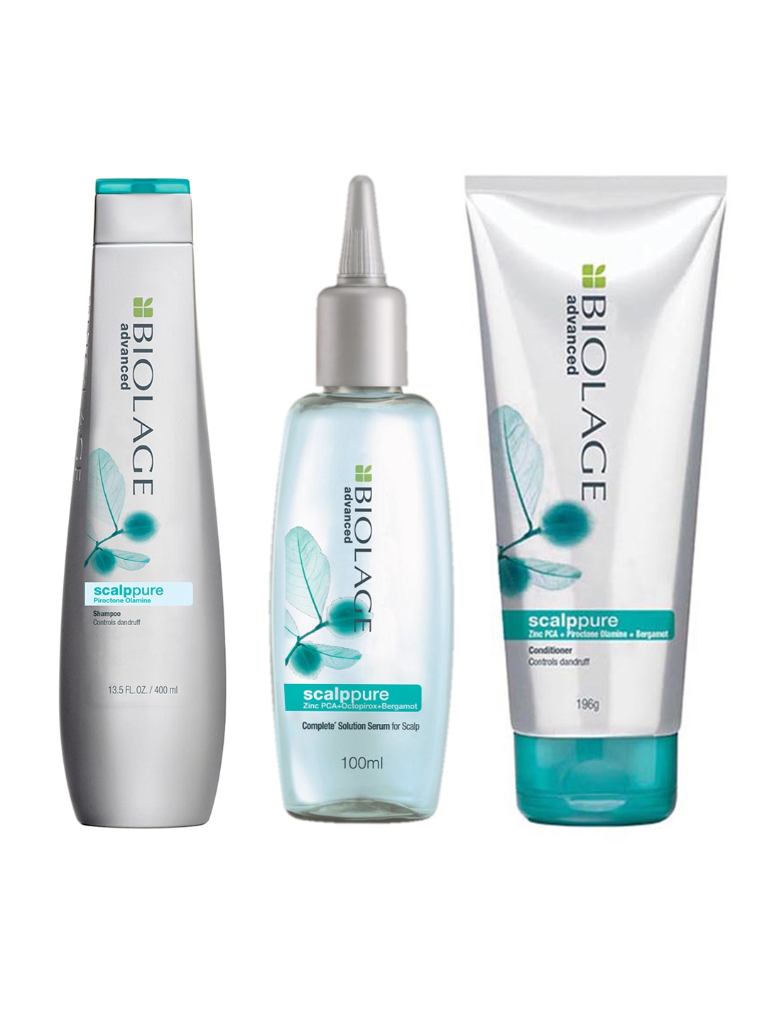 

BIOLAGE Scalppure Hair Care Kit - Shampoo 400ml + Conditioner 196g + Hair Serum 100ml, White