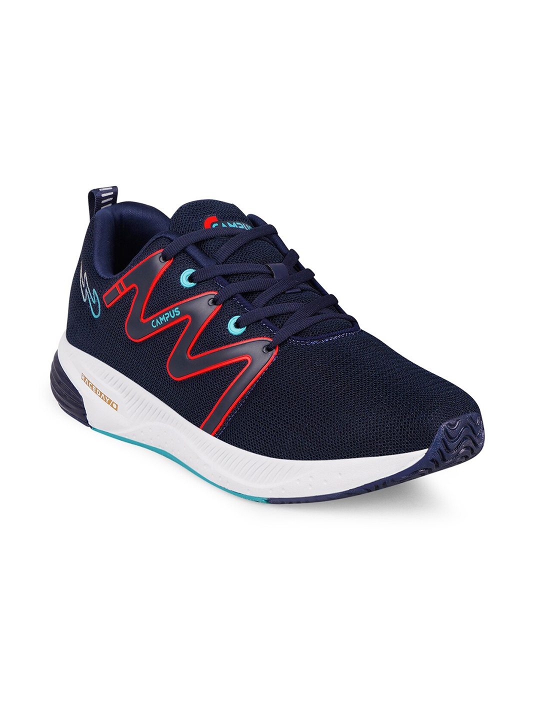 

Campus Men Mesh Running Shoes, Navy blue