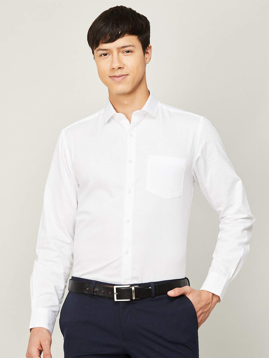 

CODE by Lifestyle Men Formal Cotton Shirt, White