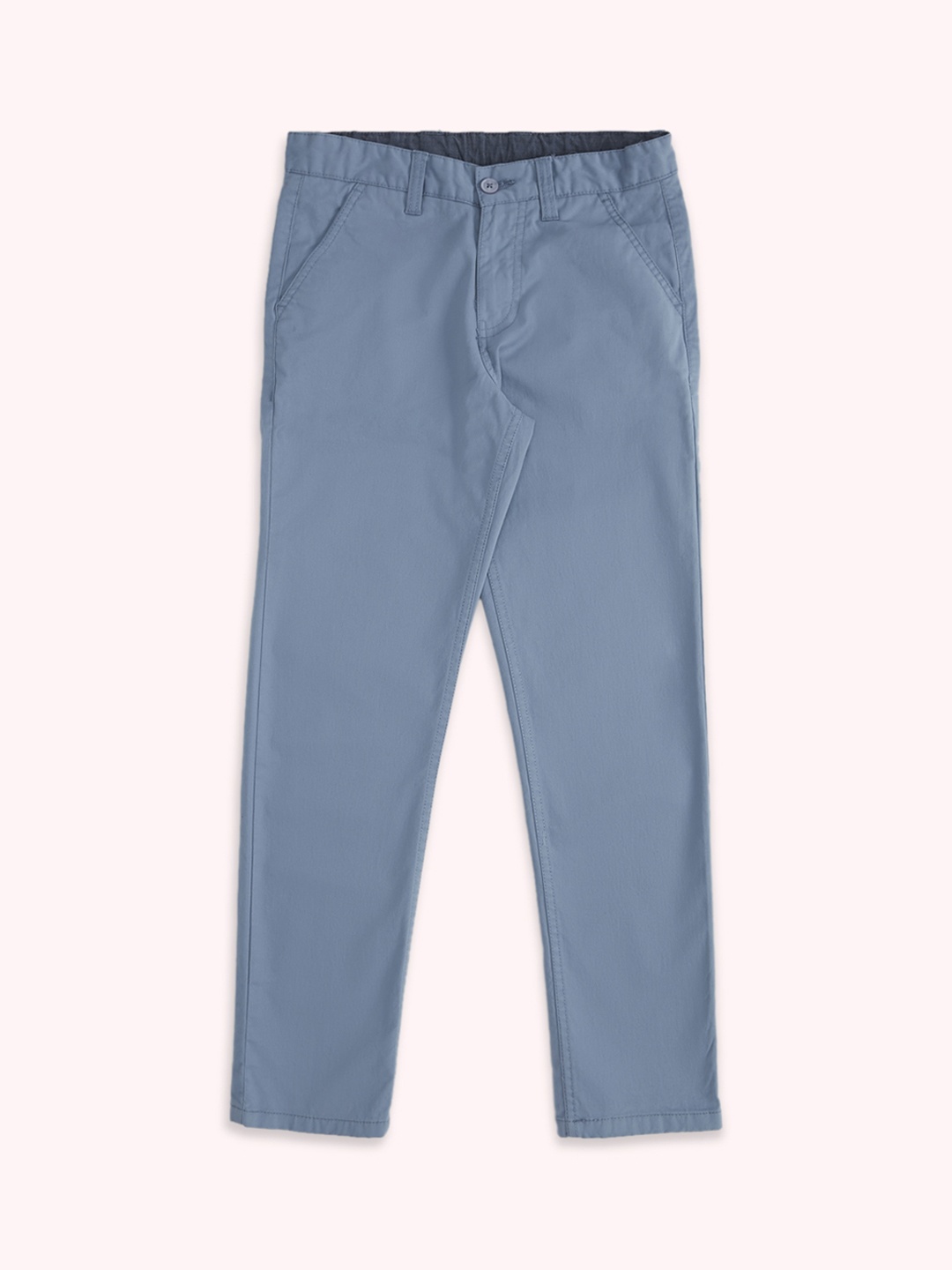 

Pantaloons Junior Boys Mid-Rise Cotton Chinos Trousers, Blue