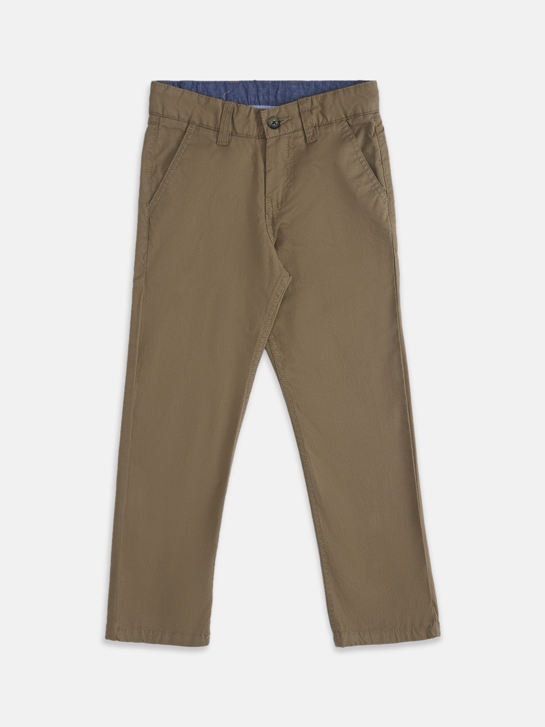 

Pantaloons Junior Boys Mid-Rise Regular Fit Cotton Trousers, Beige