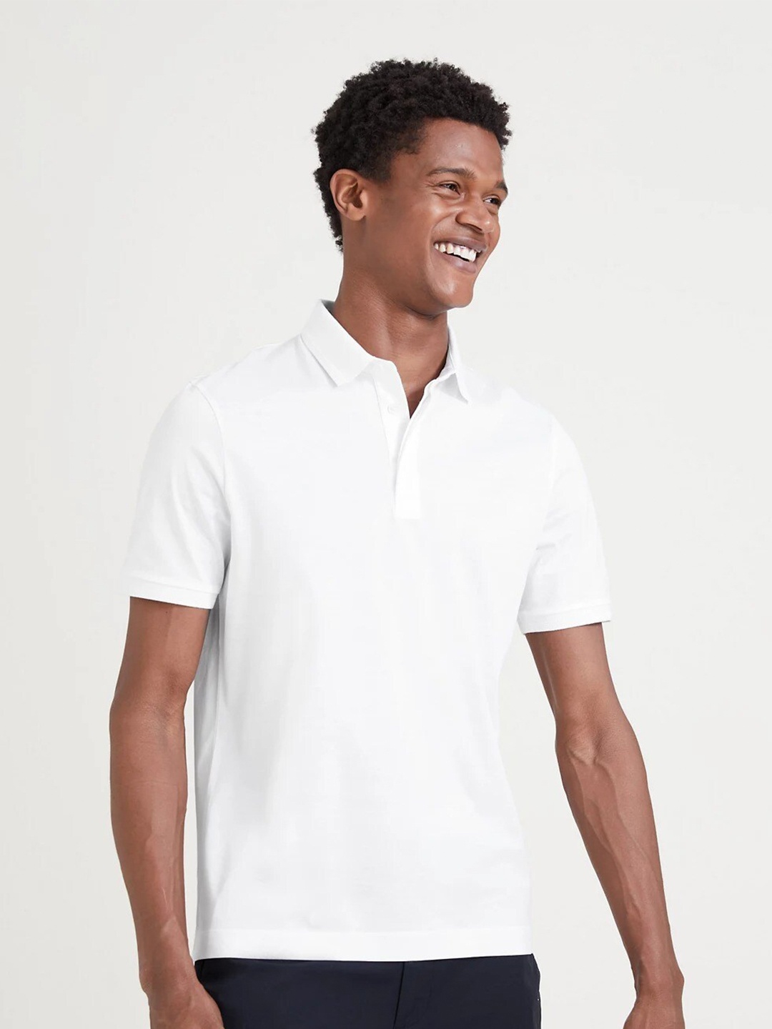 

Marks & Spencer Men Polo Collar Cotton T-shirt, White