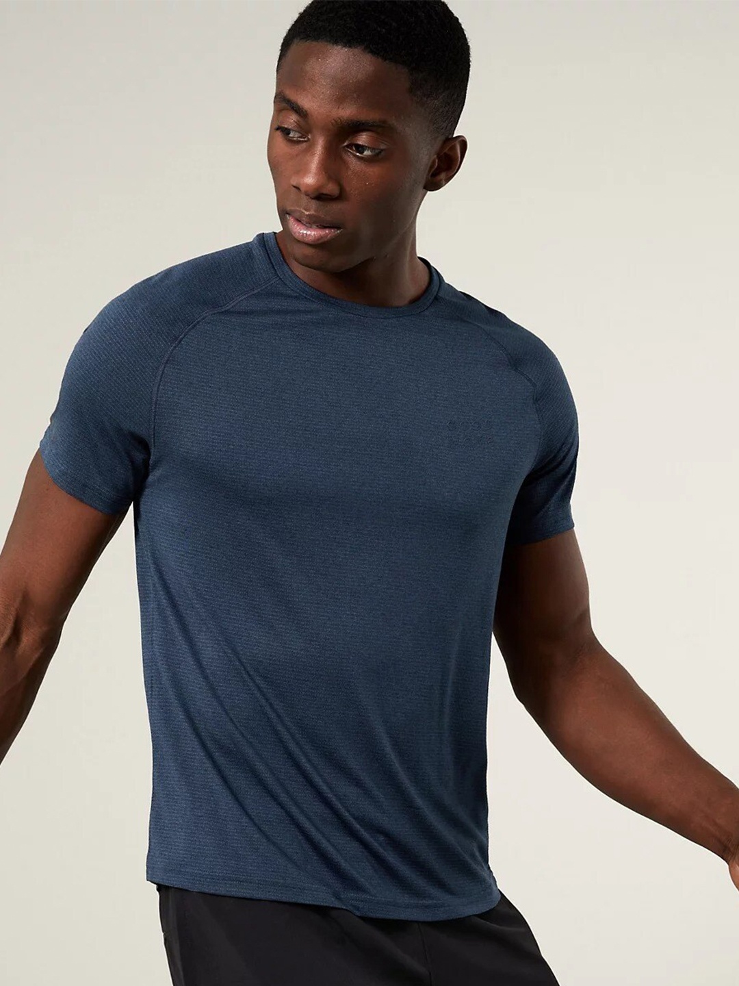 

Marks & Spencer Men Round Neck T-shirt, Navy blue