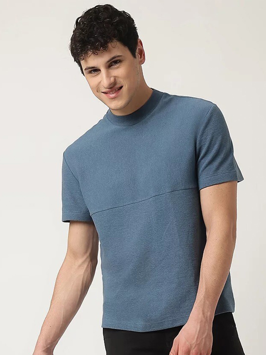 

Marks & Spencer Men Round Neck T-shirt, Blue