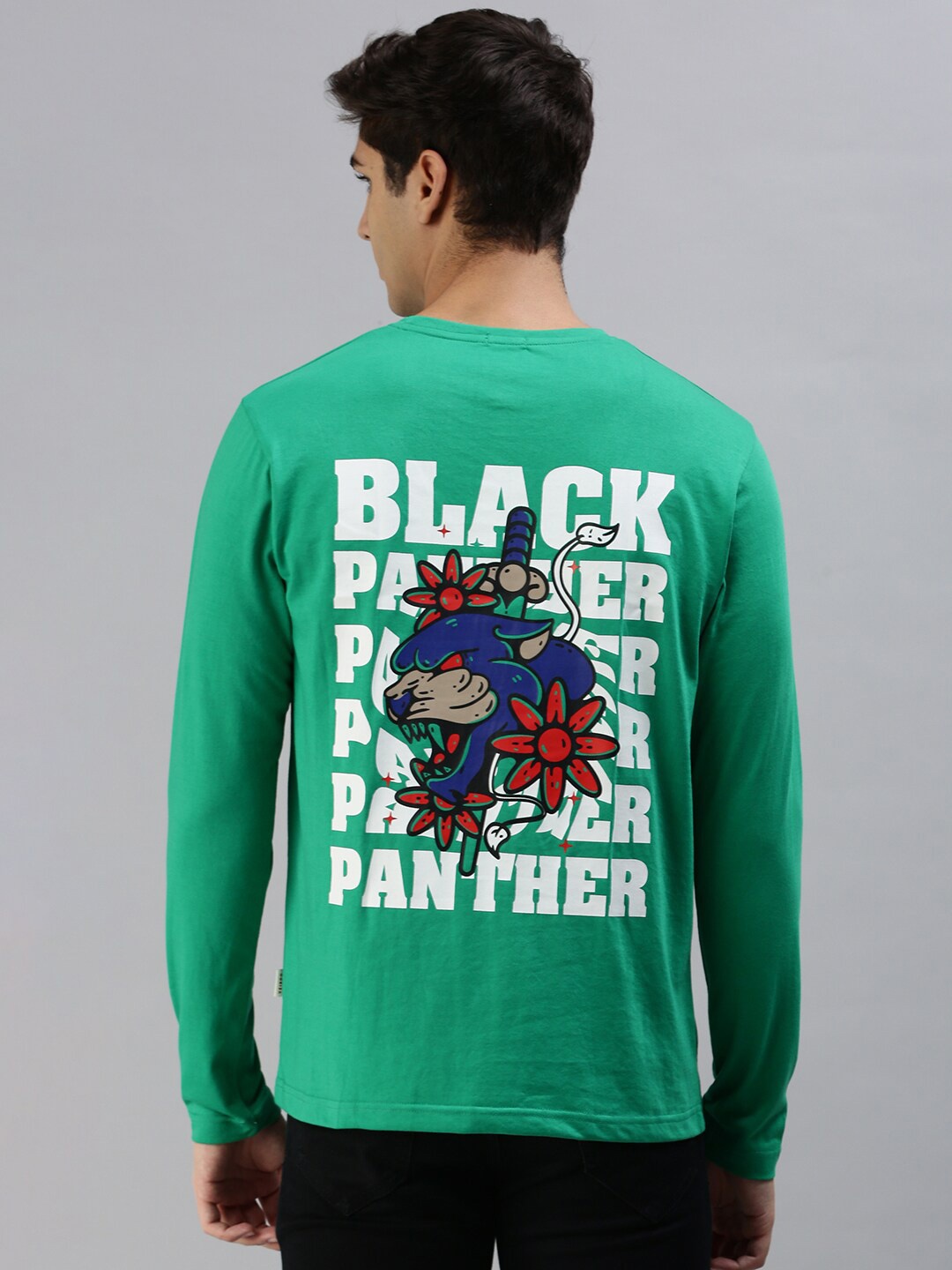 

VEIRDO Marvel Men Typography Printed Pure Cotton T-shirt, Green