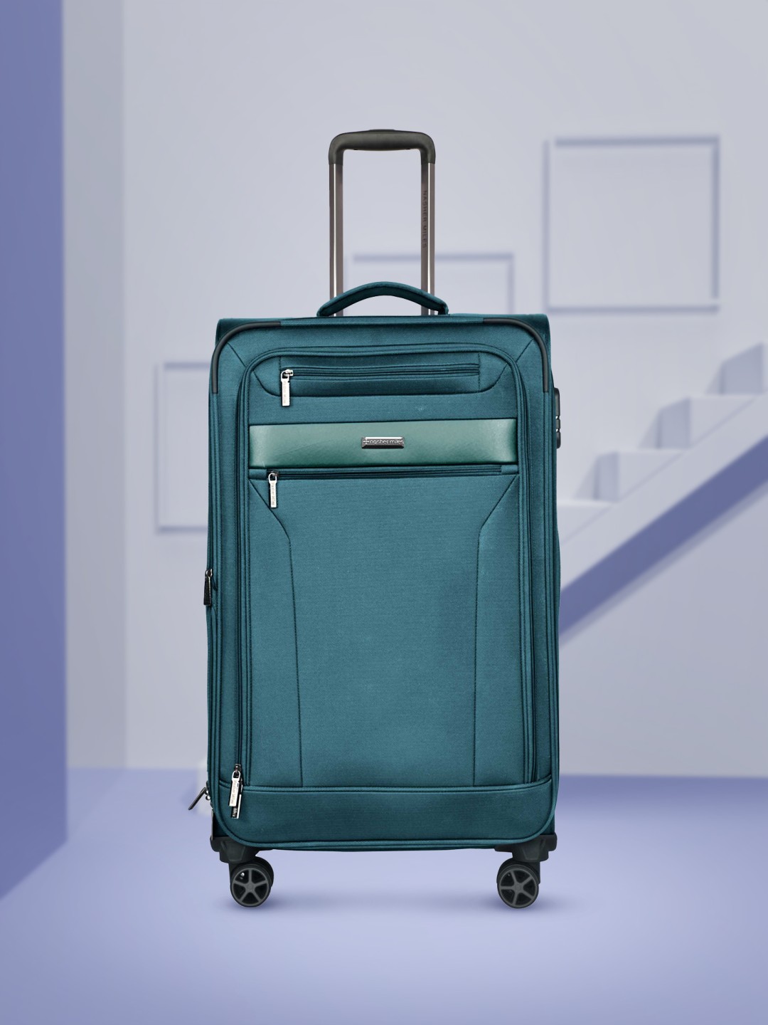 

Nasher Miles Berlin Soft-Sided Medium Expandable Trolley Bags, Teal