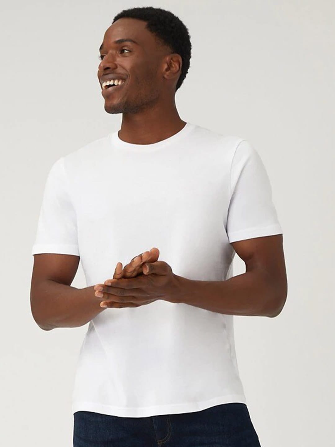 

Marks & Spencer Men Short Sleeves Pure Cotton T-shirt, White