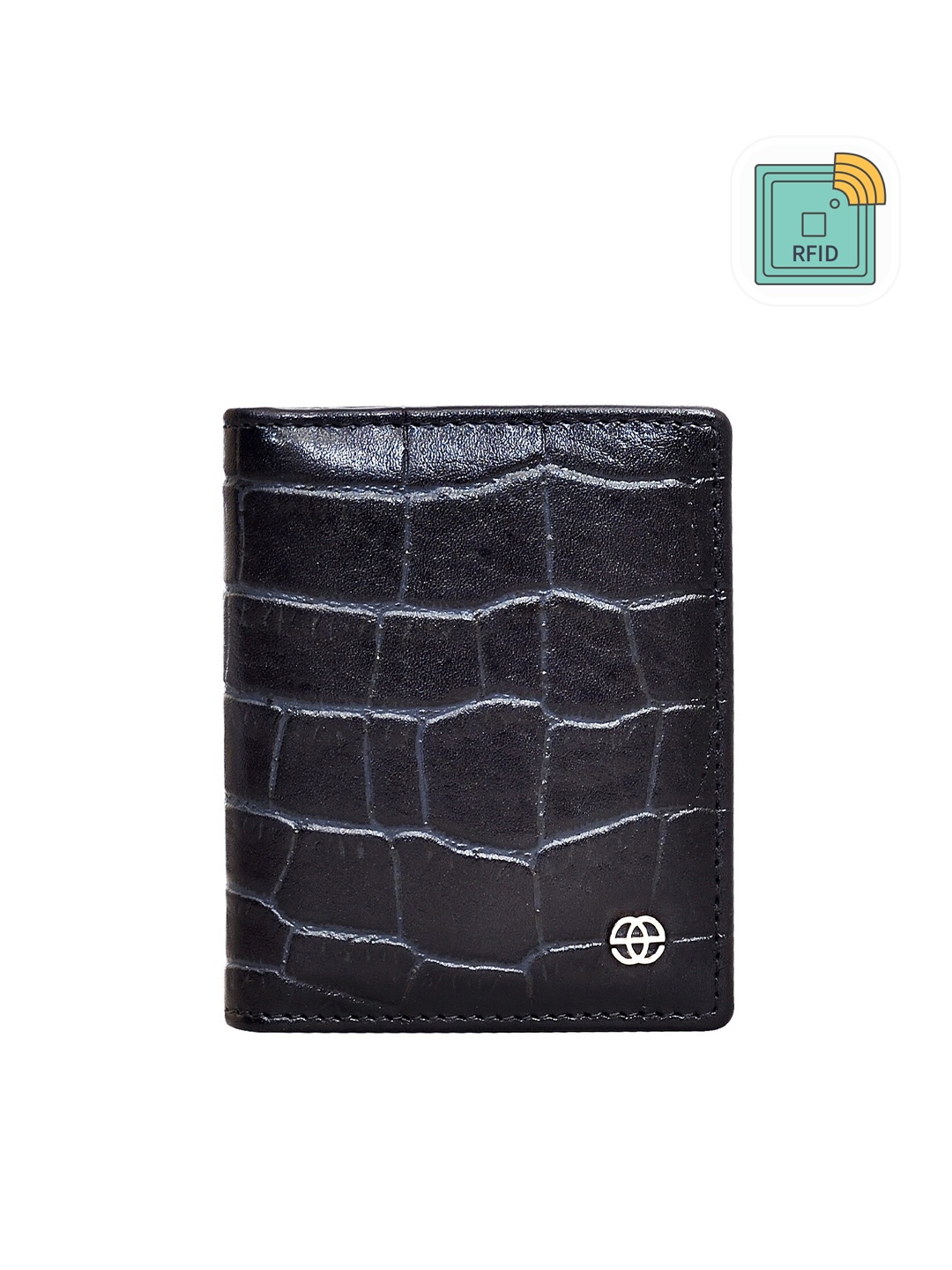 

Eske Men Textured Leather Card Holder, Navy blue