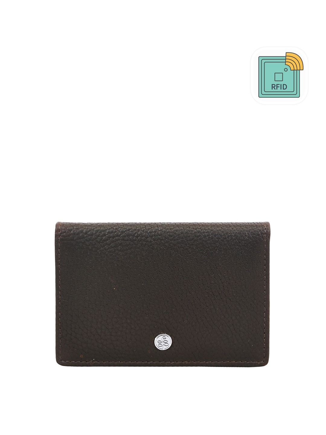 

Eske Men Textured Leather Card Holder, Coffee brown