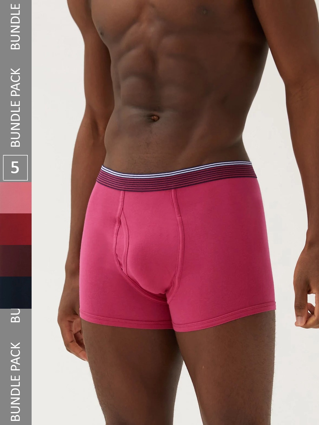 

Marks & Spencer Men Pack Of 5 Trunks -T144748SMEDIUM PINK