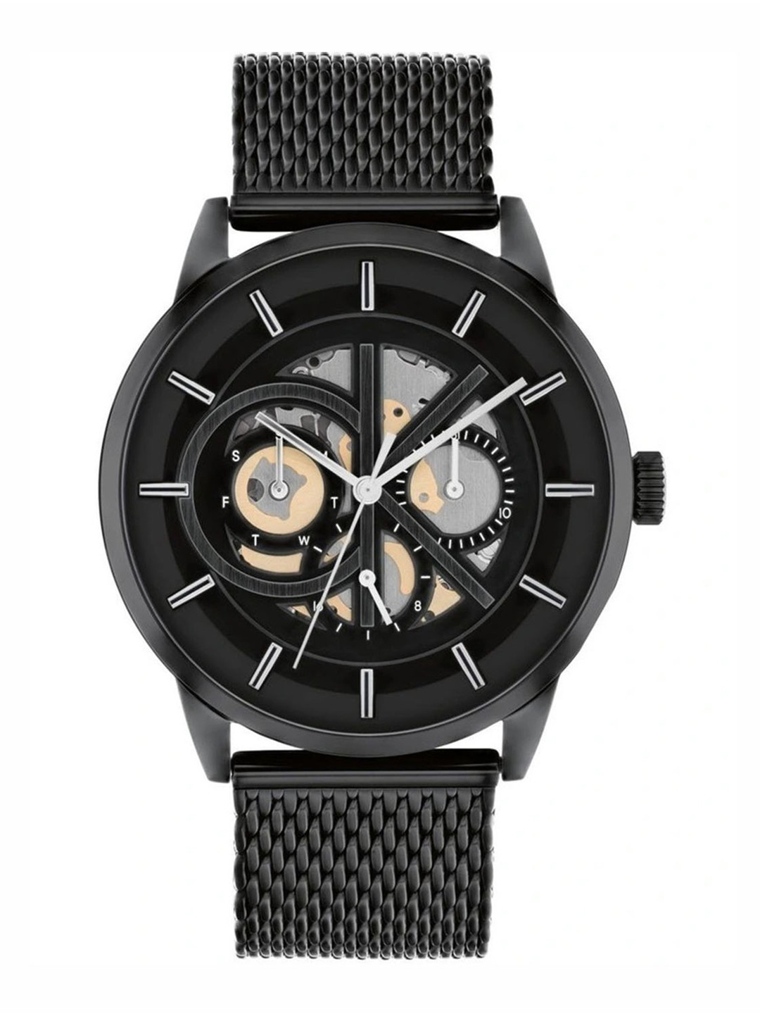 

Calvin Klein Men Skeleton Dial & Stainless Steel Analogue Multi Function Watch 25200214, Black