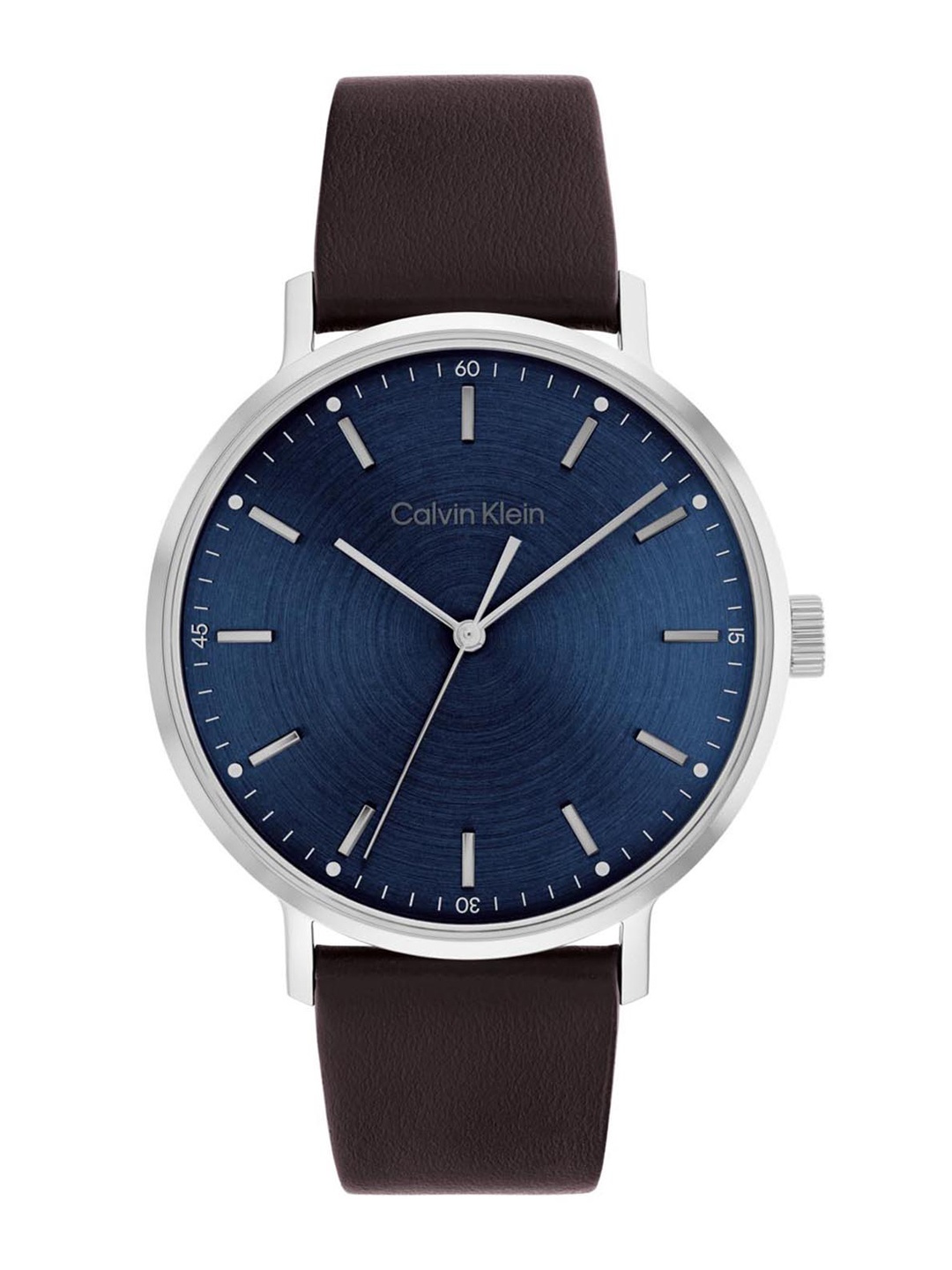 

Calvin Klein Men Modern Dial & Leather Straps Analogue Watch 25200052, Navy blue