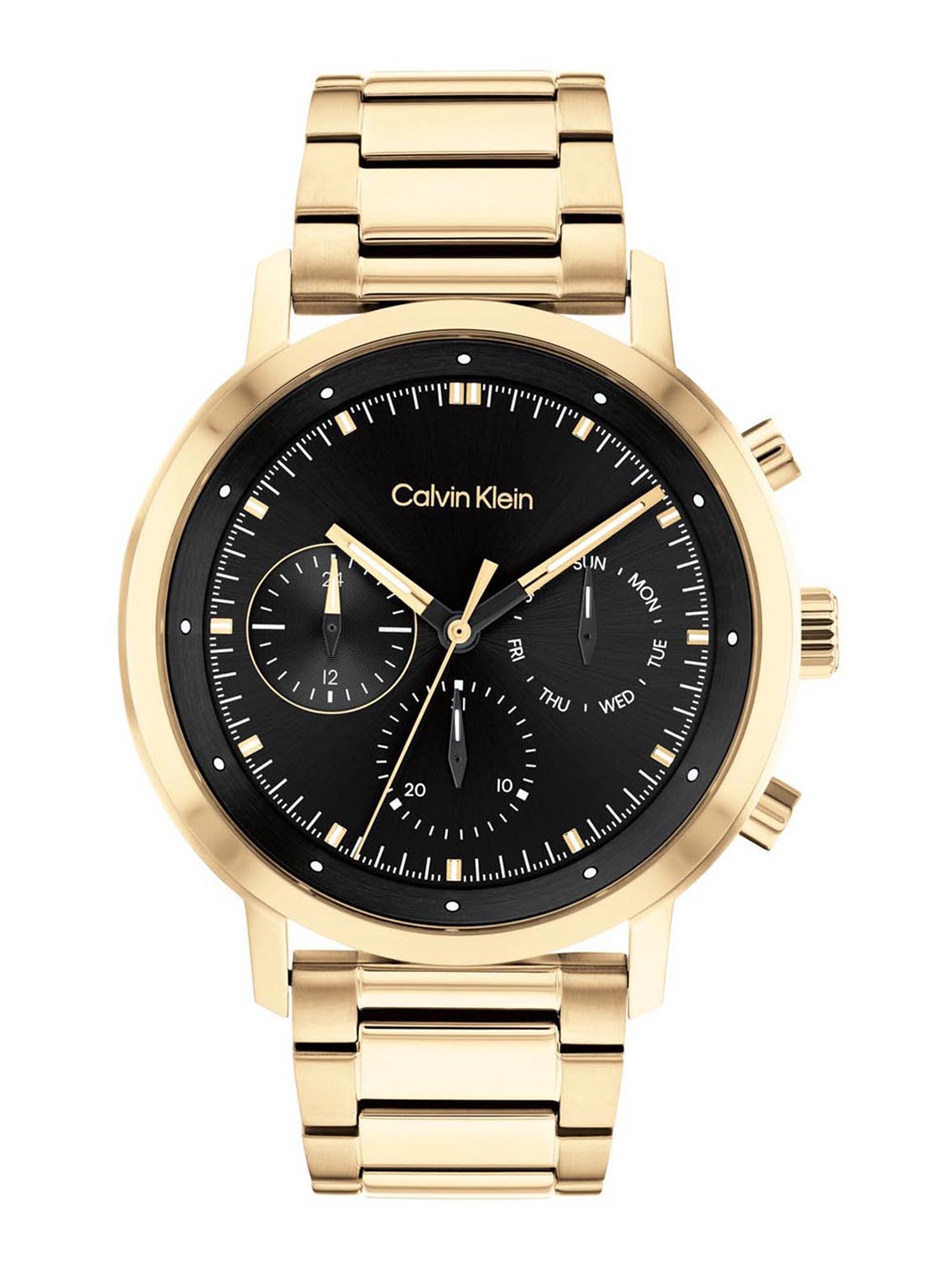 

Calvin Klein Men Gauge Stainless Steel Bracelet Style Multifunction Watch 25200065, Black