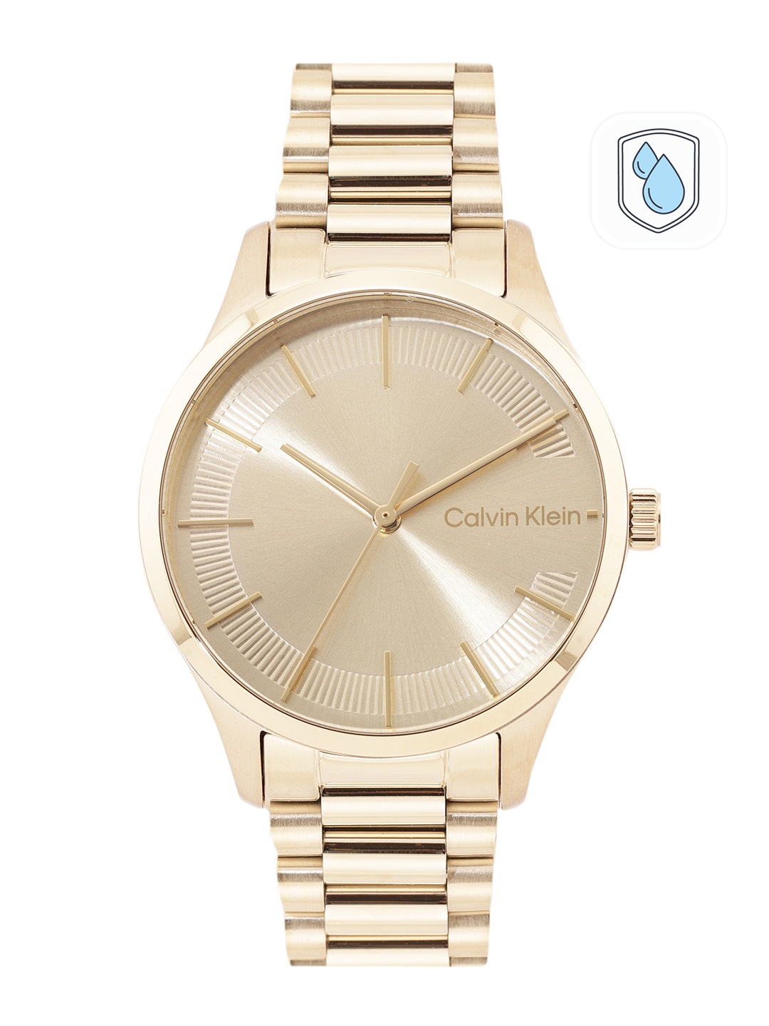 

Calvin Klein Unisex Iconic Bracelet Style Analogue Watch 25200043, Gold