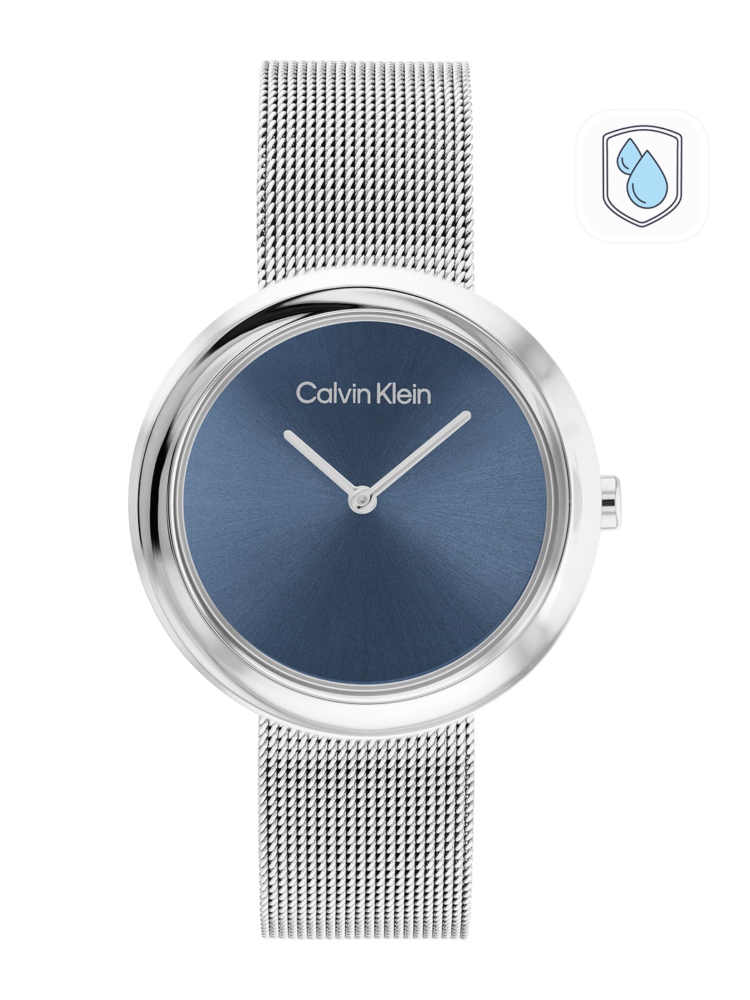 

Calvin Klein Women Twisted Bezel Bracelet Style Analogue Watch 25200014-Blue