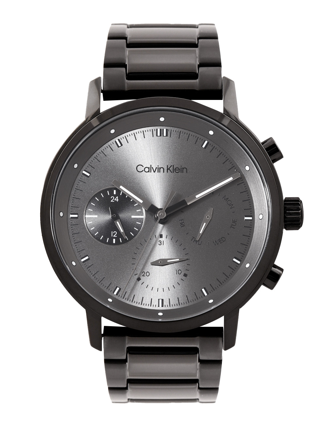 

Calvin Klein Men Gauge Stainless Steel Bracelet Style Multifunction Watch 25200062, Grey