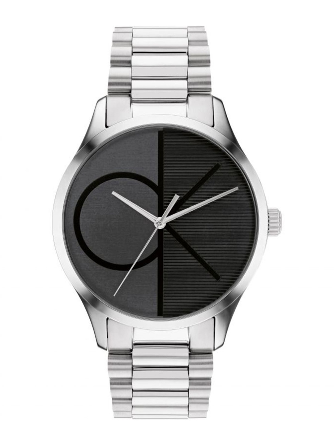 

Calvin Klein Unisex Iconic Dial & Stainless Steel Straps Analogue Watch 25200163, Black
