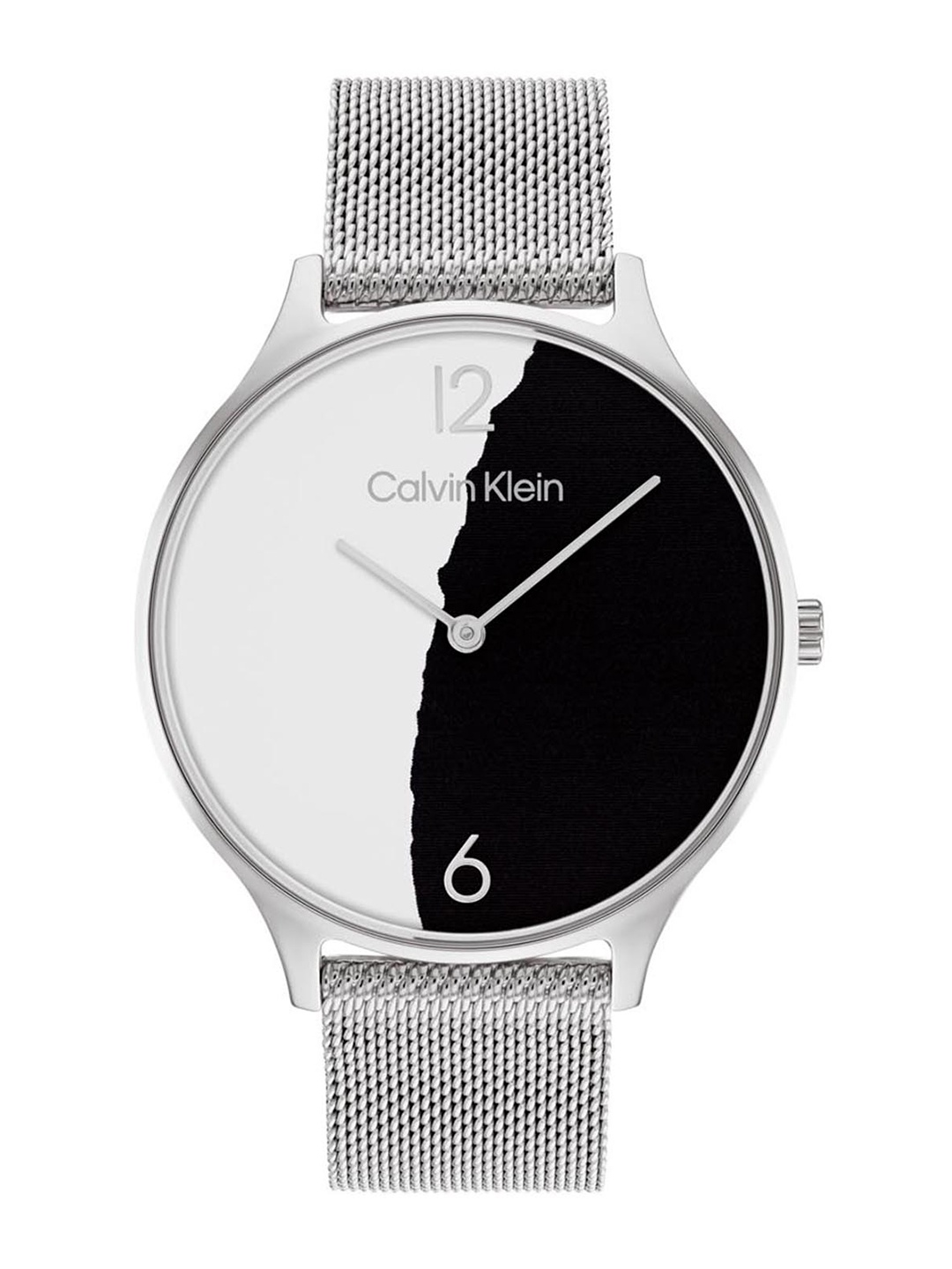 

Calvin Klein Women Colourblocked Timeless Mesh Analogue Watch 25200007, Black